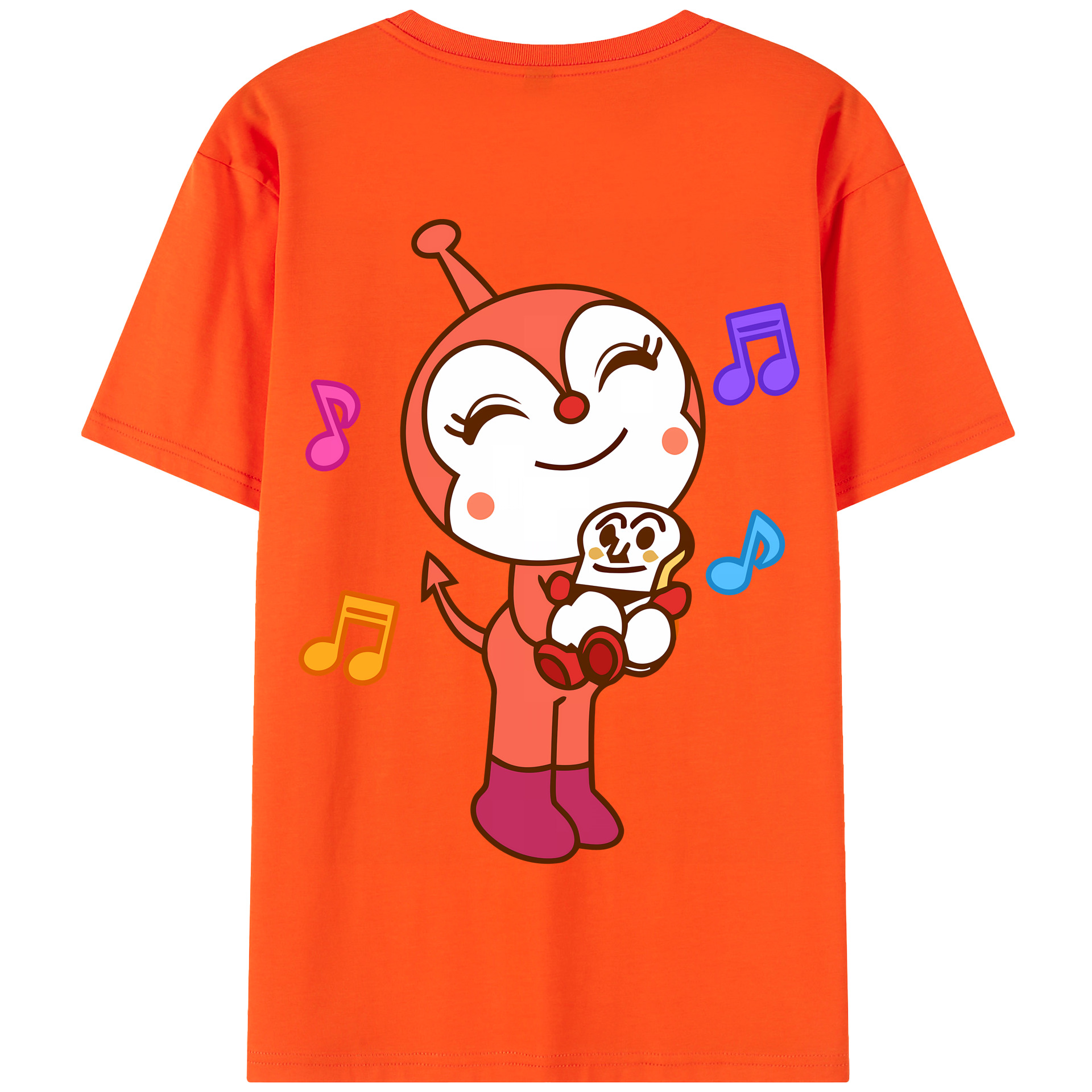 （画像用） アンパンマン Anpanman 綿100％半袖Tシャツ（背面プリント）