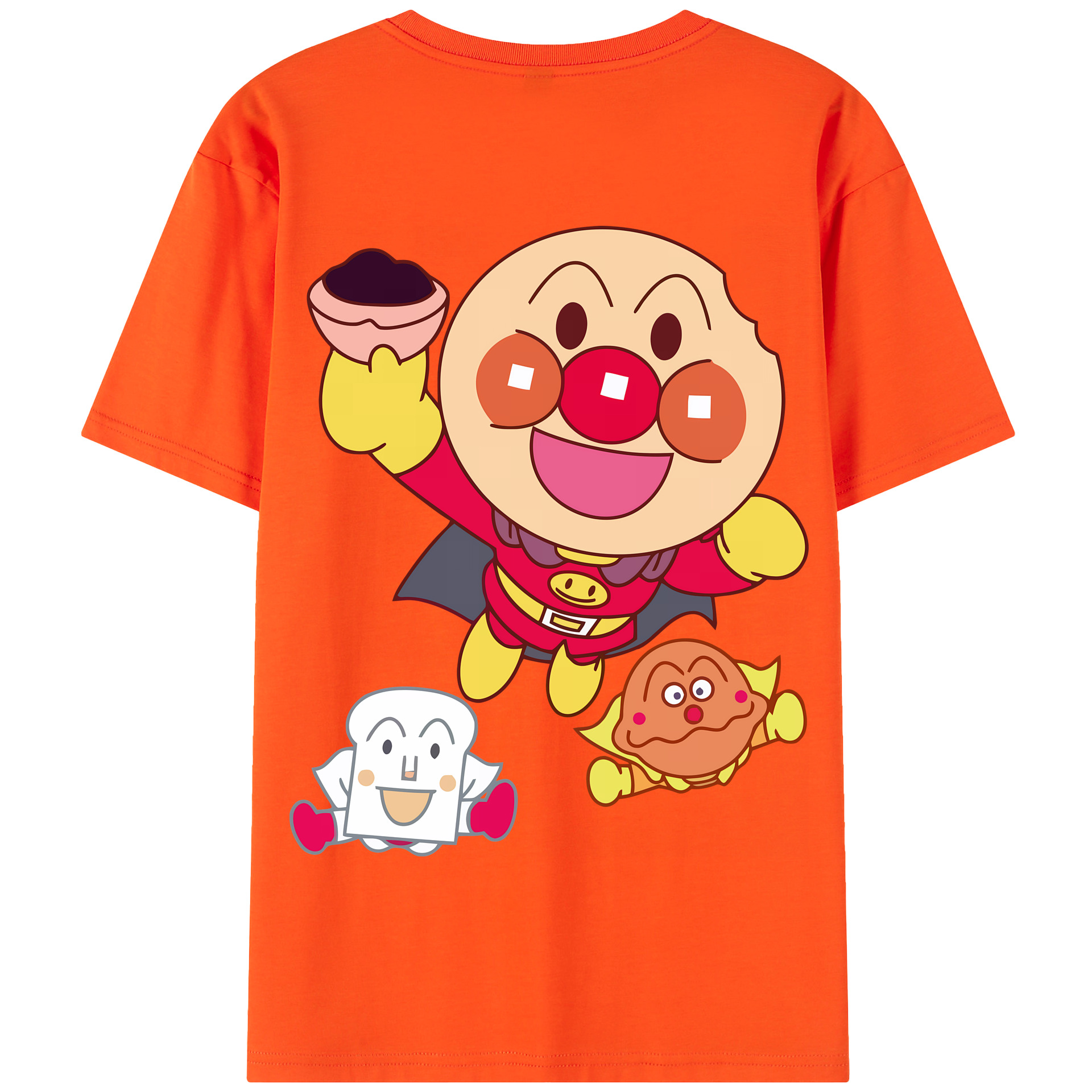 （画像用） アンパンマン Anpanman 綿100％半袖Tシャツ（背面プリント）