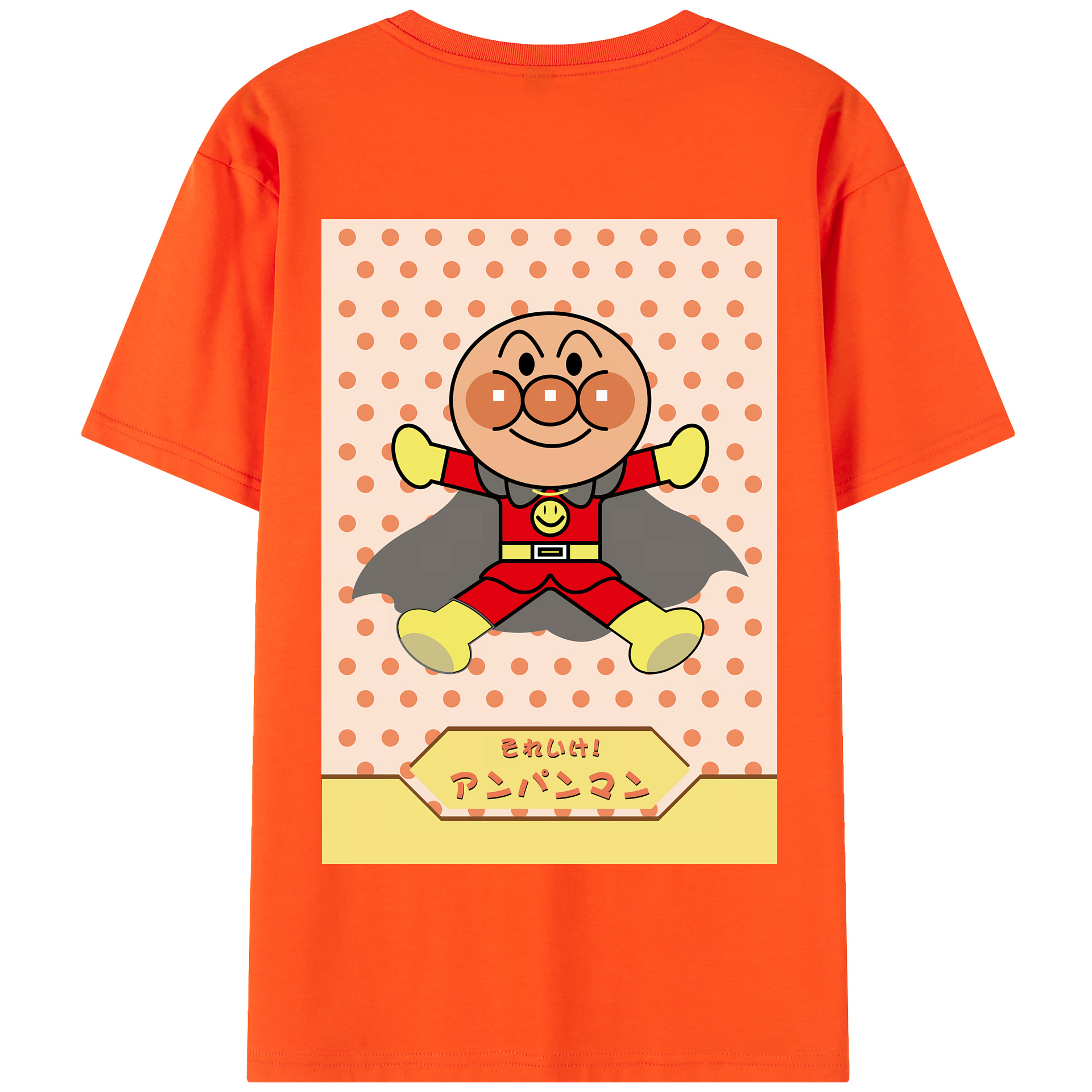 （画像用） アンパンマン Anpanman 綿100％半袖Tシャツ（背面プリント）