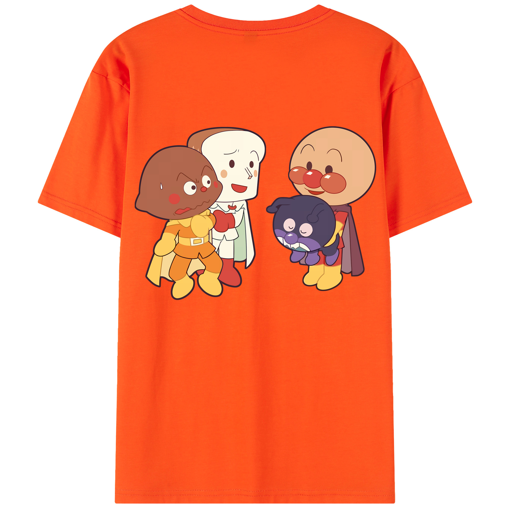 （画像用） アンパンマン Anpanman 綿100％半袖Tシャツ（背面プリント）