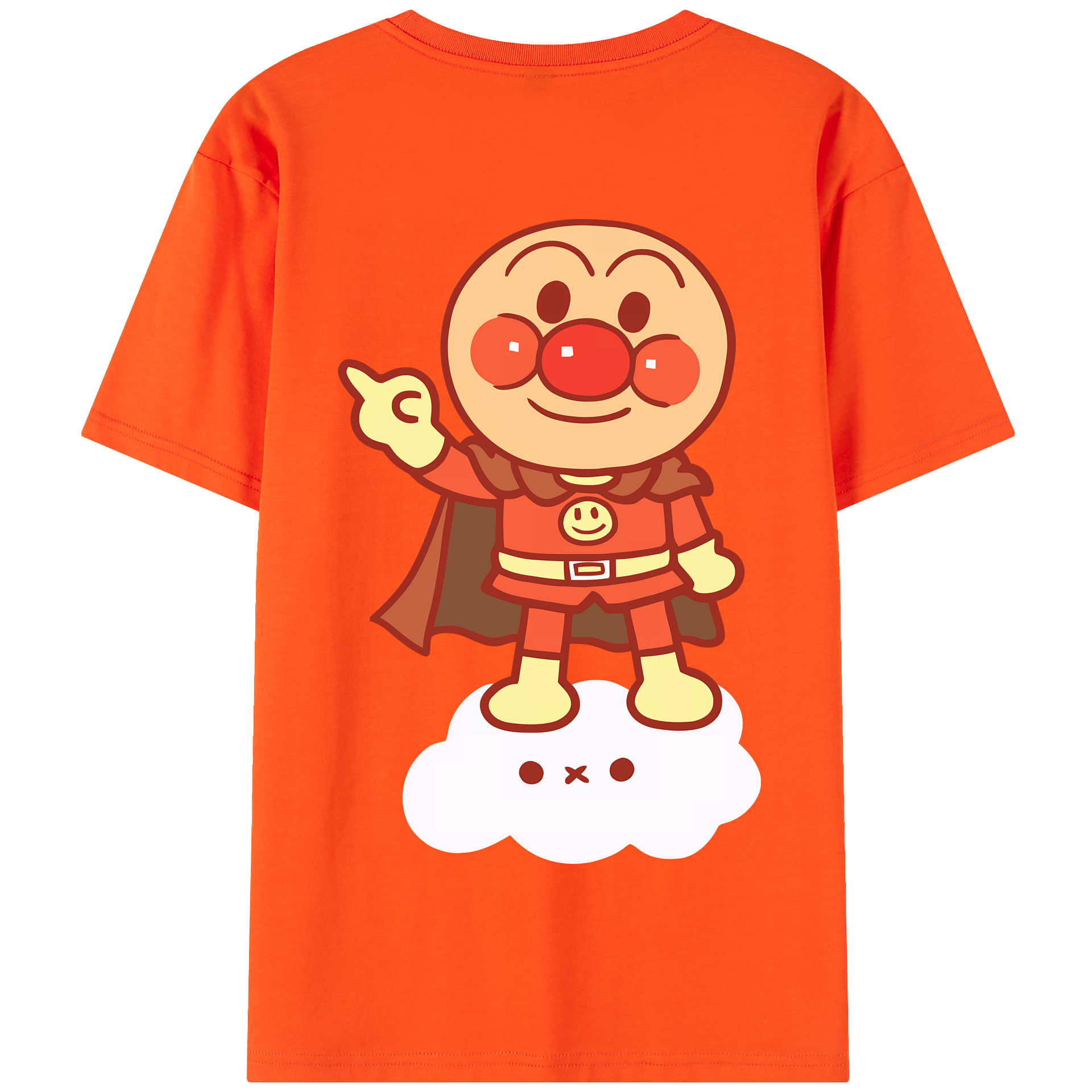 （画像用） アンパンマン Anpanman 綿100％半袖Tシャツ（背面プリント）