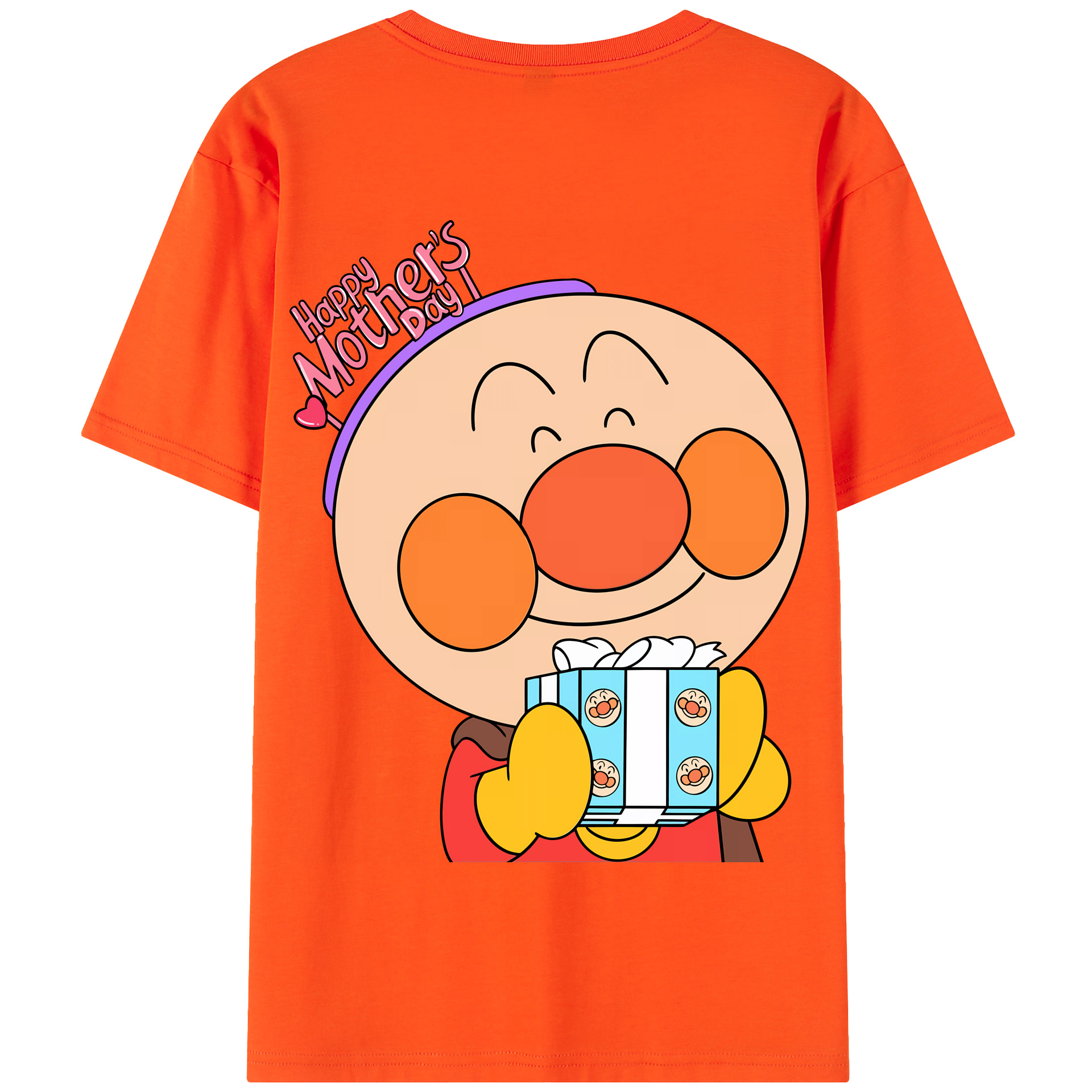 （画像用） アンパンマン Anpanman 綿100％半袖Tシャツ（背面プリント）