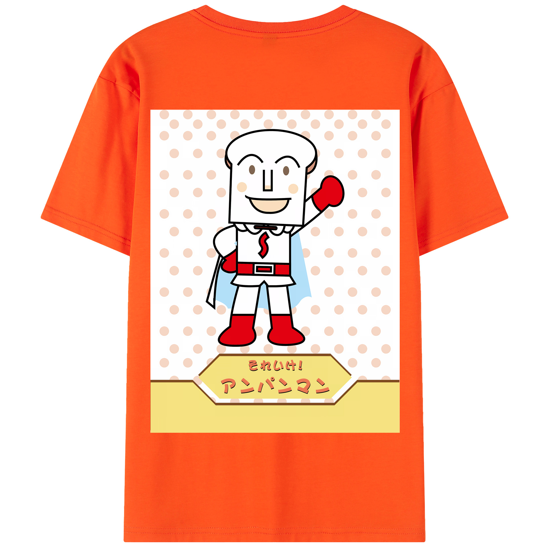 （画像用） アンパンマン Anpanman 綿100％半袖Tシャツ（背面プリント）