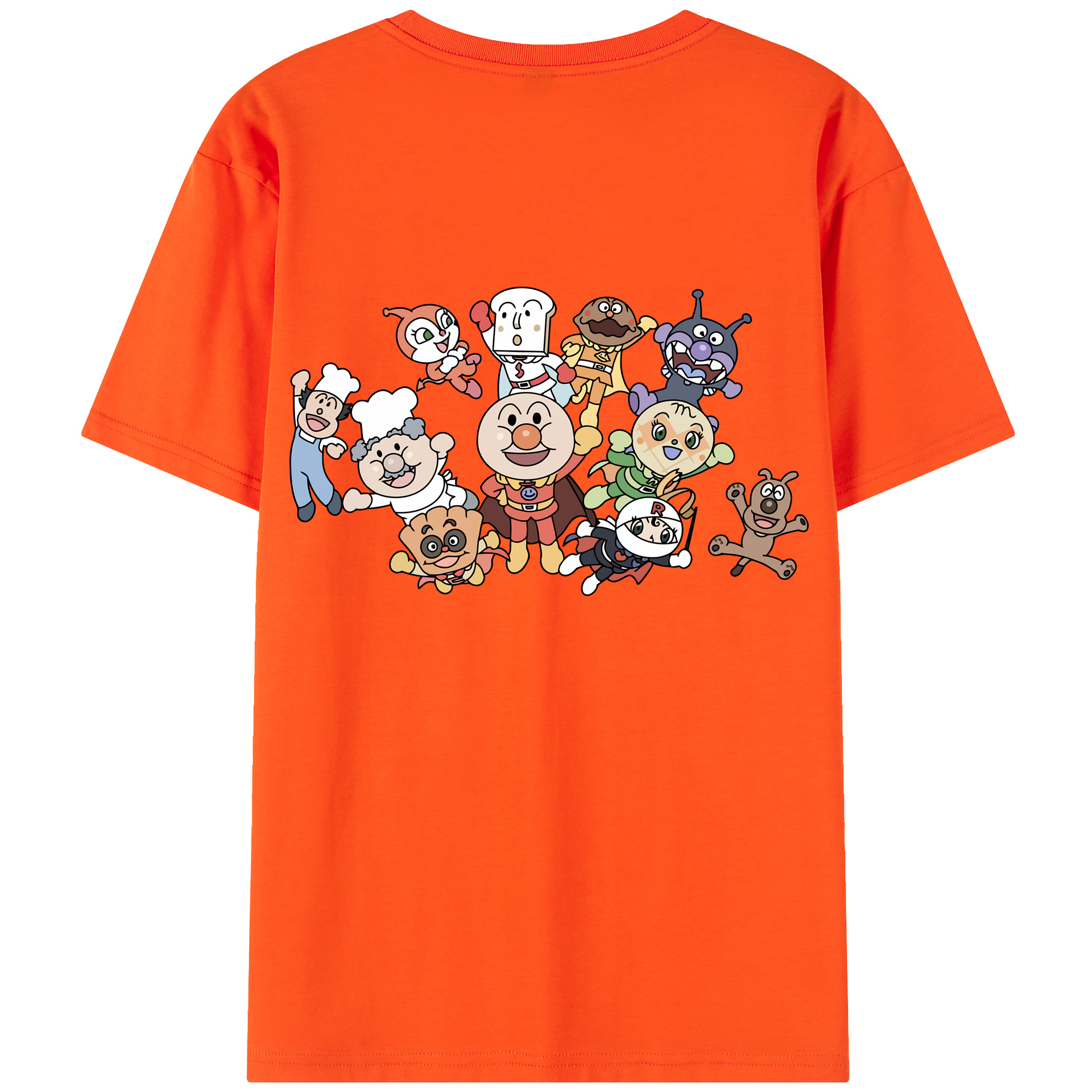 （画像用） アンパンマン Anpanman 綿100％半袖Tシャツ（背面プリント）