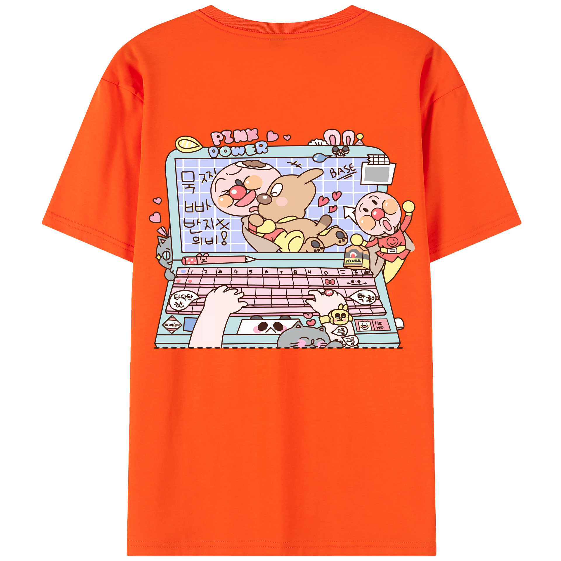 （画像用） アンパンマン Anpanman 綿100％半袖Tシャツ（背面プリント）