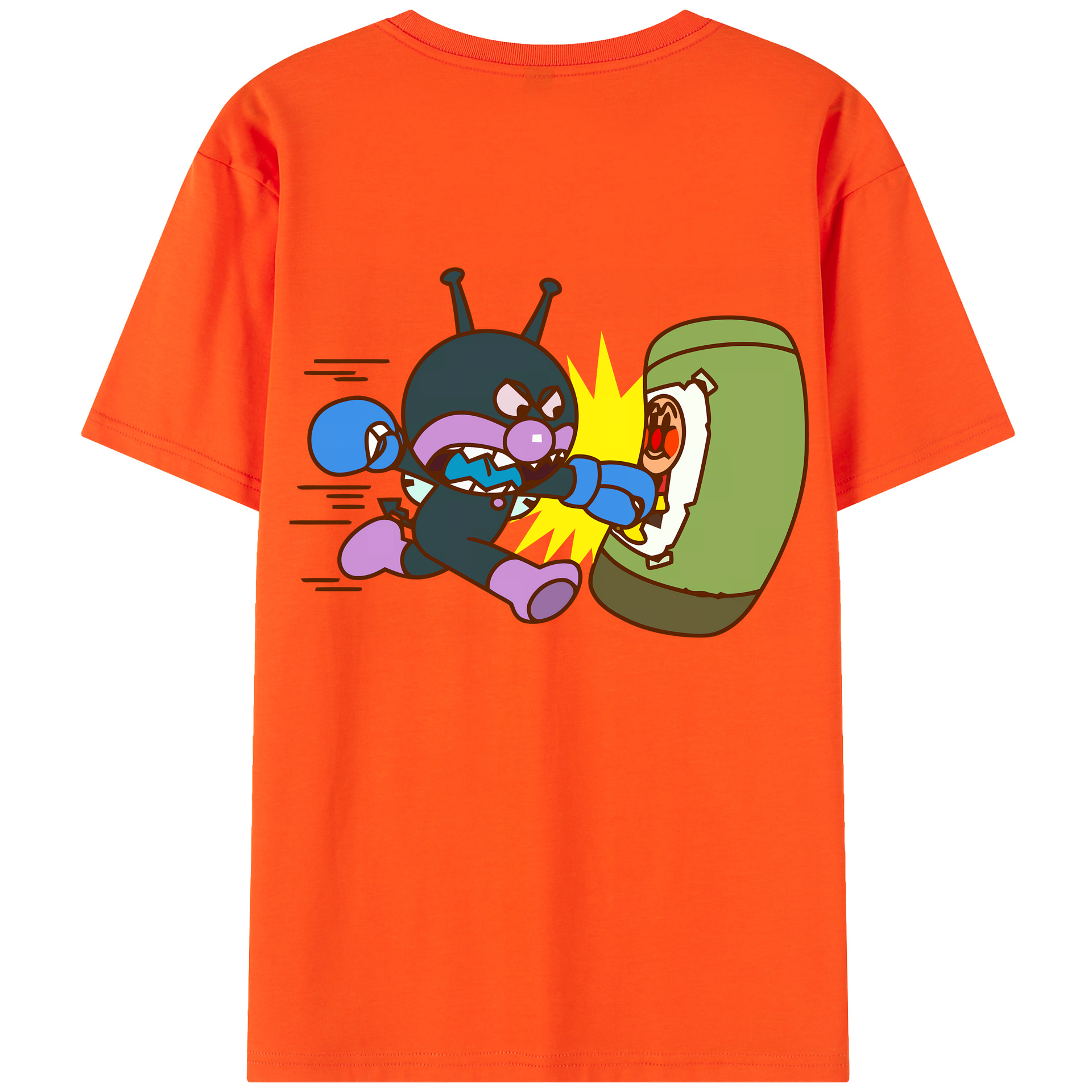（画像用） アンパンマン Anpanman 綿100％半袖Tシャツ（背面プリント）
