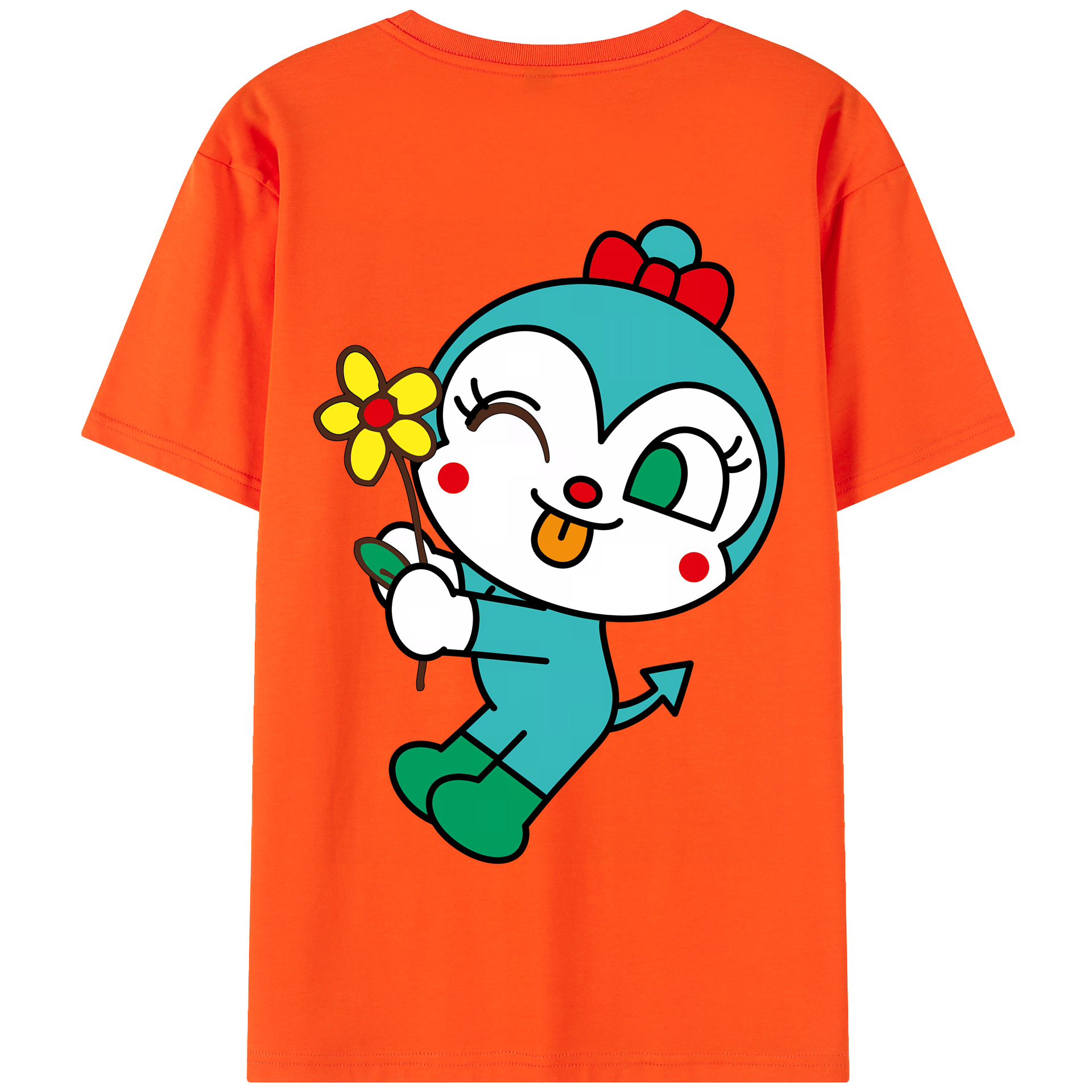 （画像用） アンパンマン Anpanman 綿100％半袖Tシャツ（背面プリント）