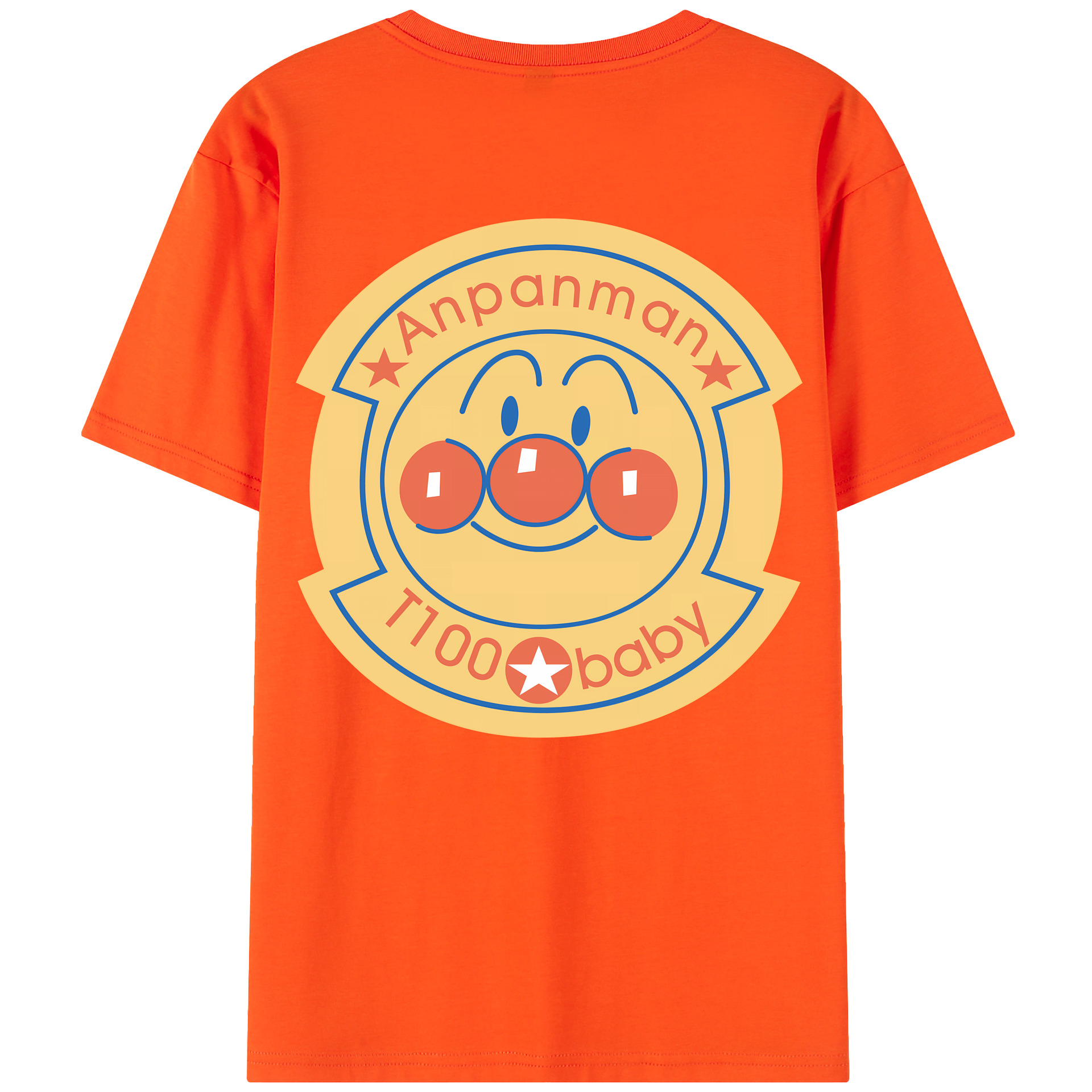 （画像用） アンパンマン Anpanman 綿100％半袖Tシャツ（背面プリント）