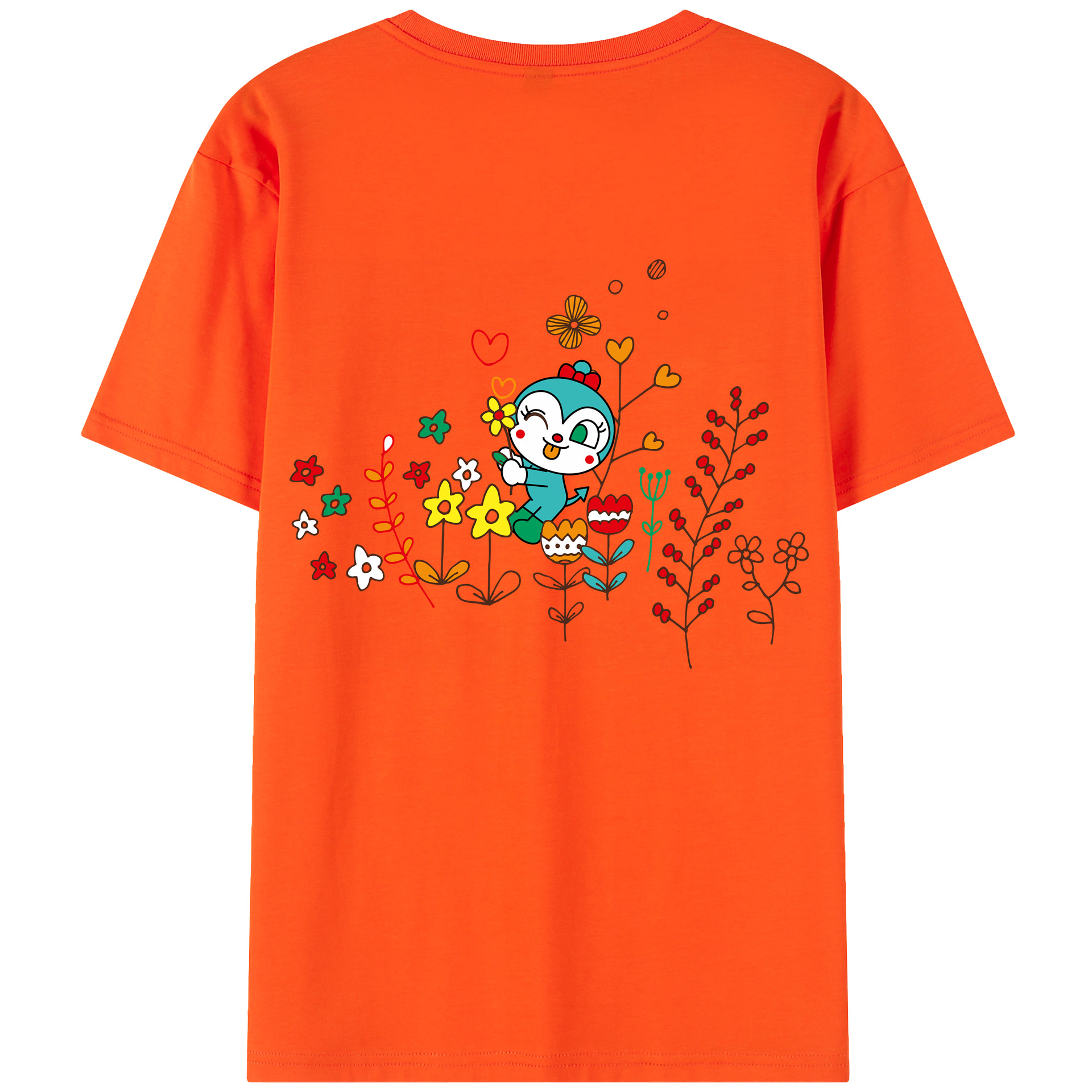 （画像用） アンパンマン Anpanman 綿100％半袖Tシャツ（背面プリント）