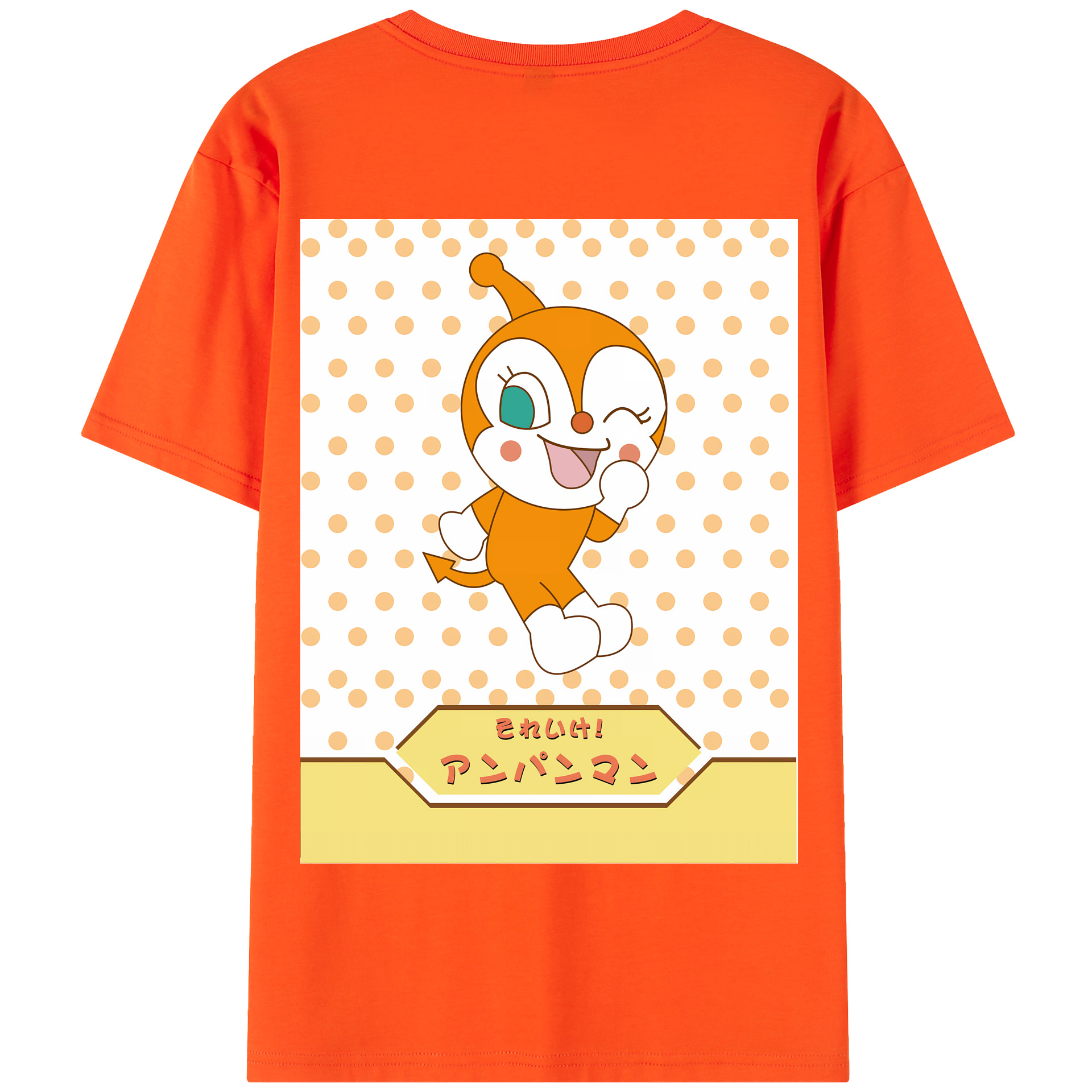 （画像用） アンパンマン Anpanman 綿100％半袖Tシャツ（背面プリント）