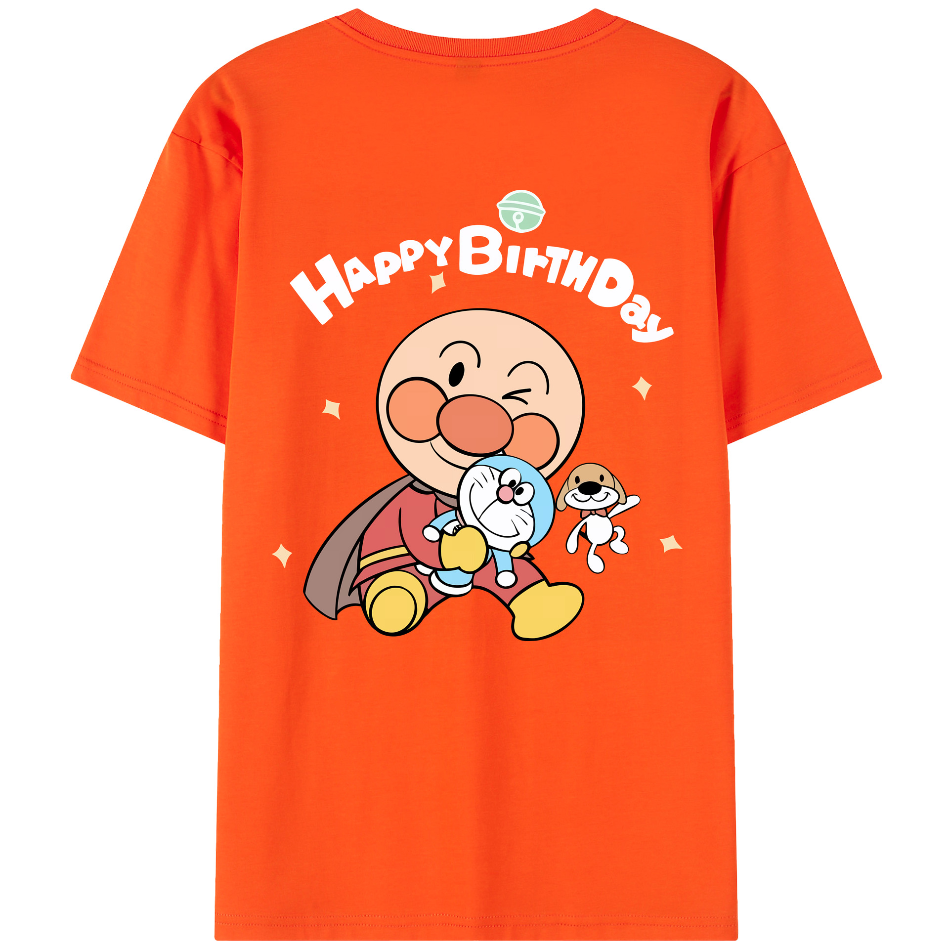 （画像用） アンパンマン Anpanman 綿100％半袖Tシャツ（背面プリント）