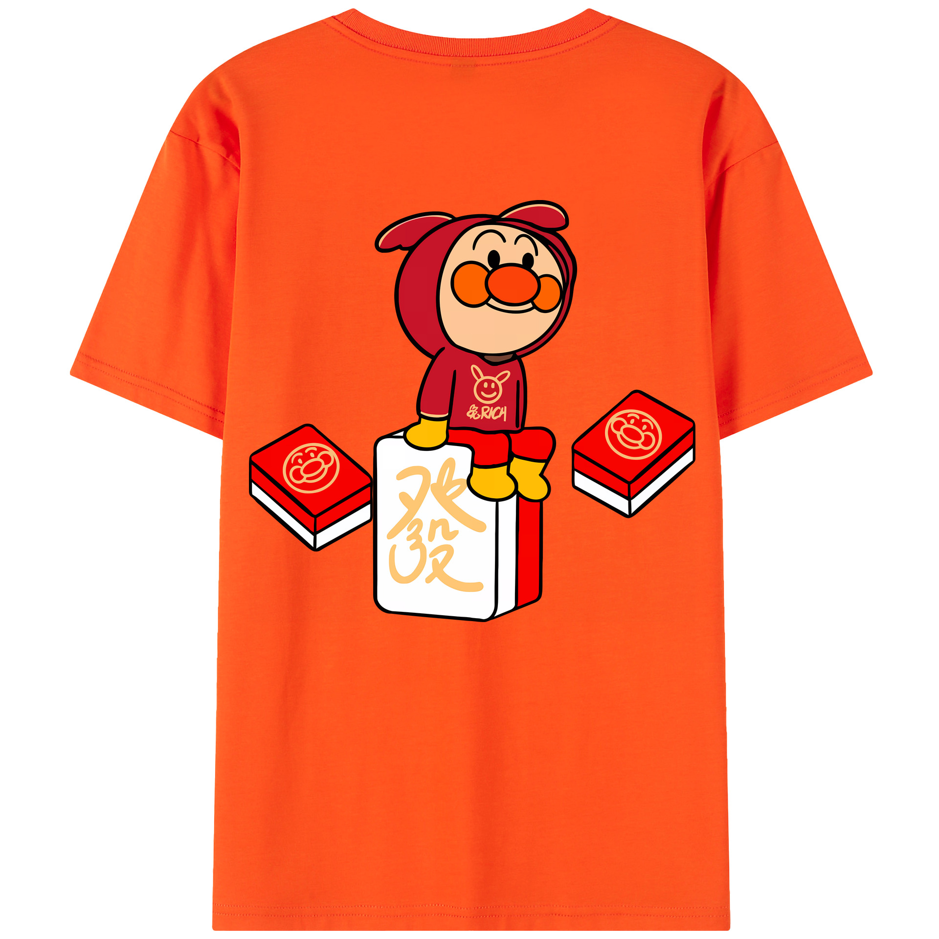 （画像用） アンパンマン Anpanman 綿100％半袖Tシャツ（背面プリント）