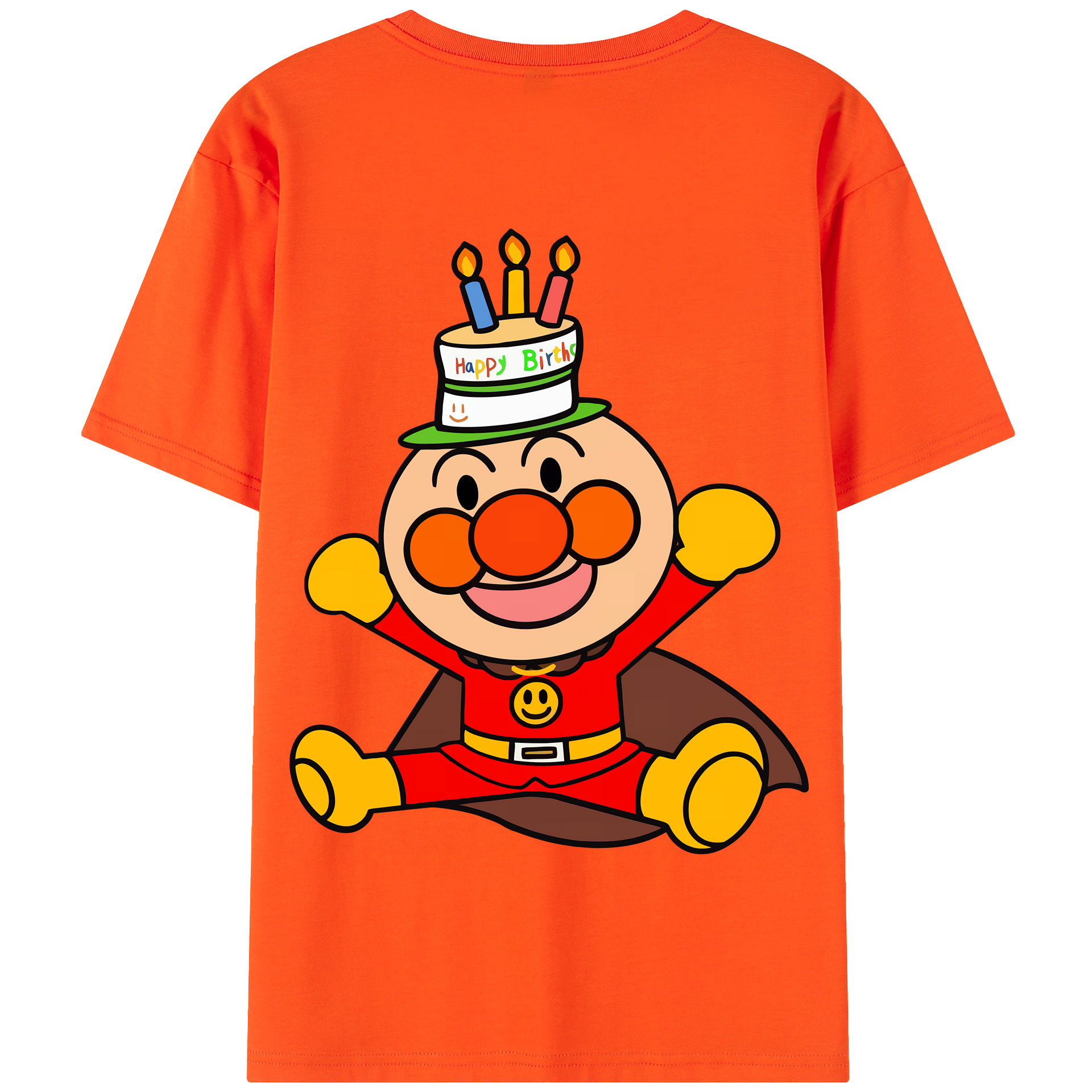 （画像用） アンパンマン Anpanman 綿100％半袖Tシャツ（背面プリント）
