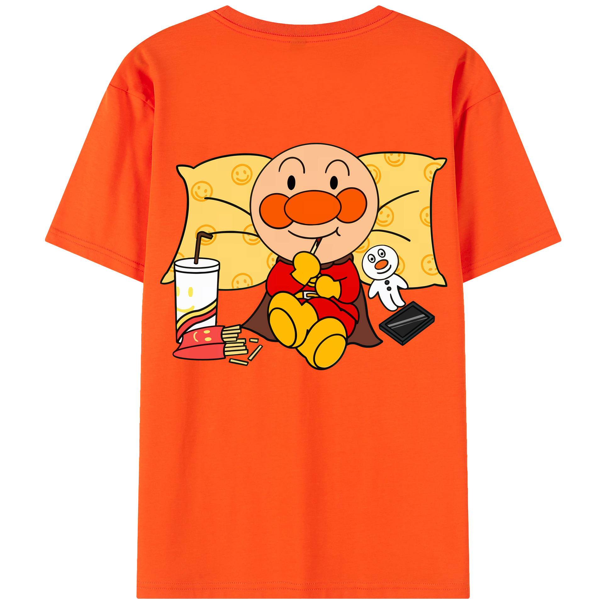 （画像用） アンパンマン Anpanman 綿100％半袖Tシャツ（背面プリント）