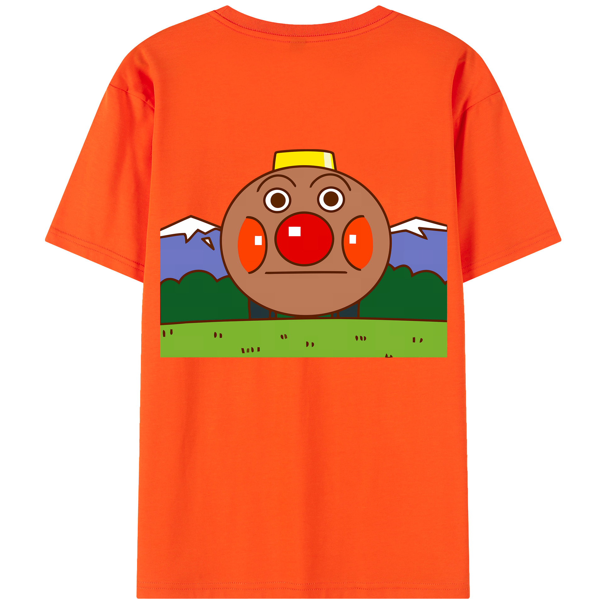（画像用） アンパンマン Anpanman 綿100％半袖Tシャツ（背面プリント）