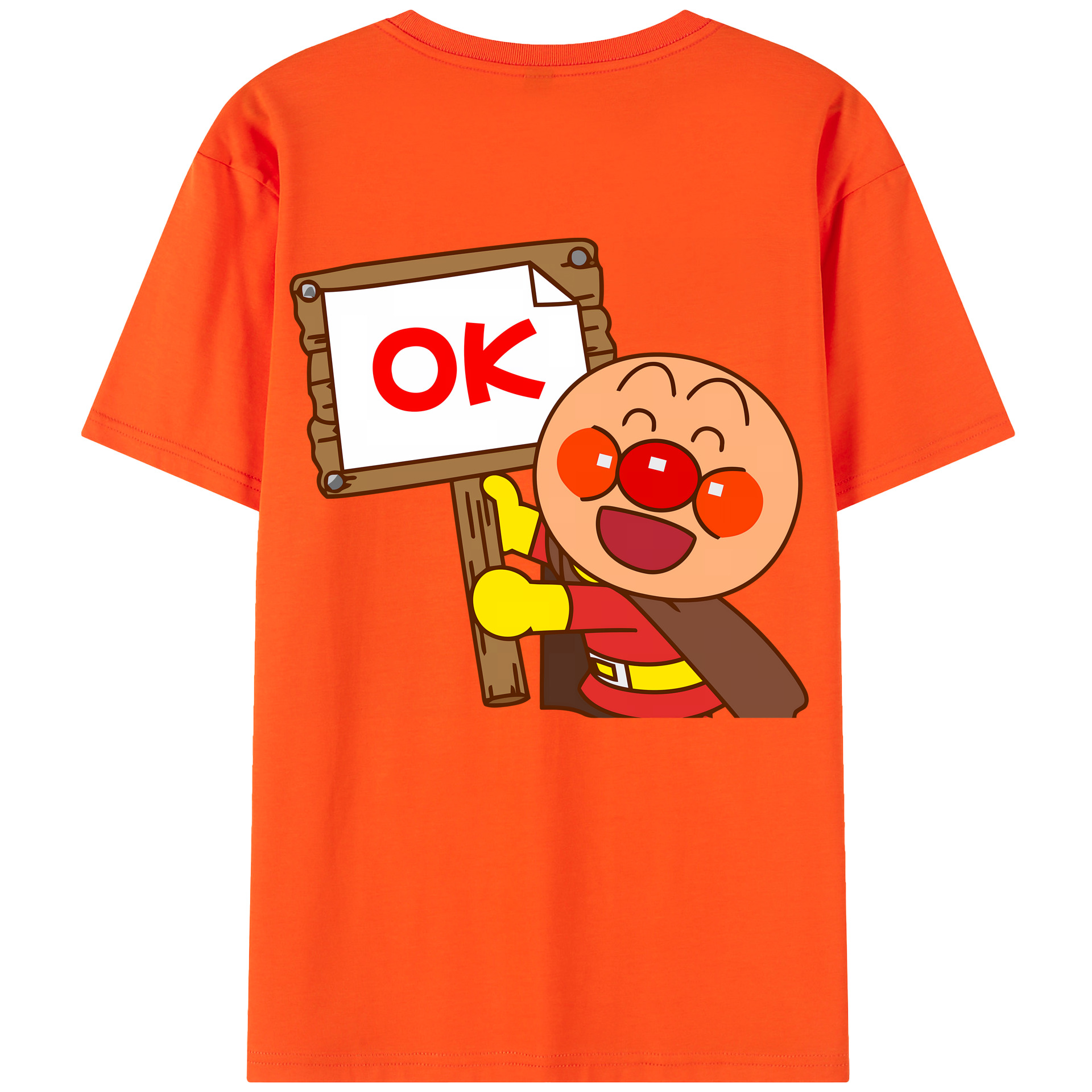 （画像用） アンパンマン Anpanman 綿100％半袖Tシャツ（背面プリント）