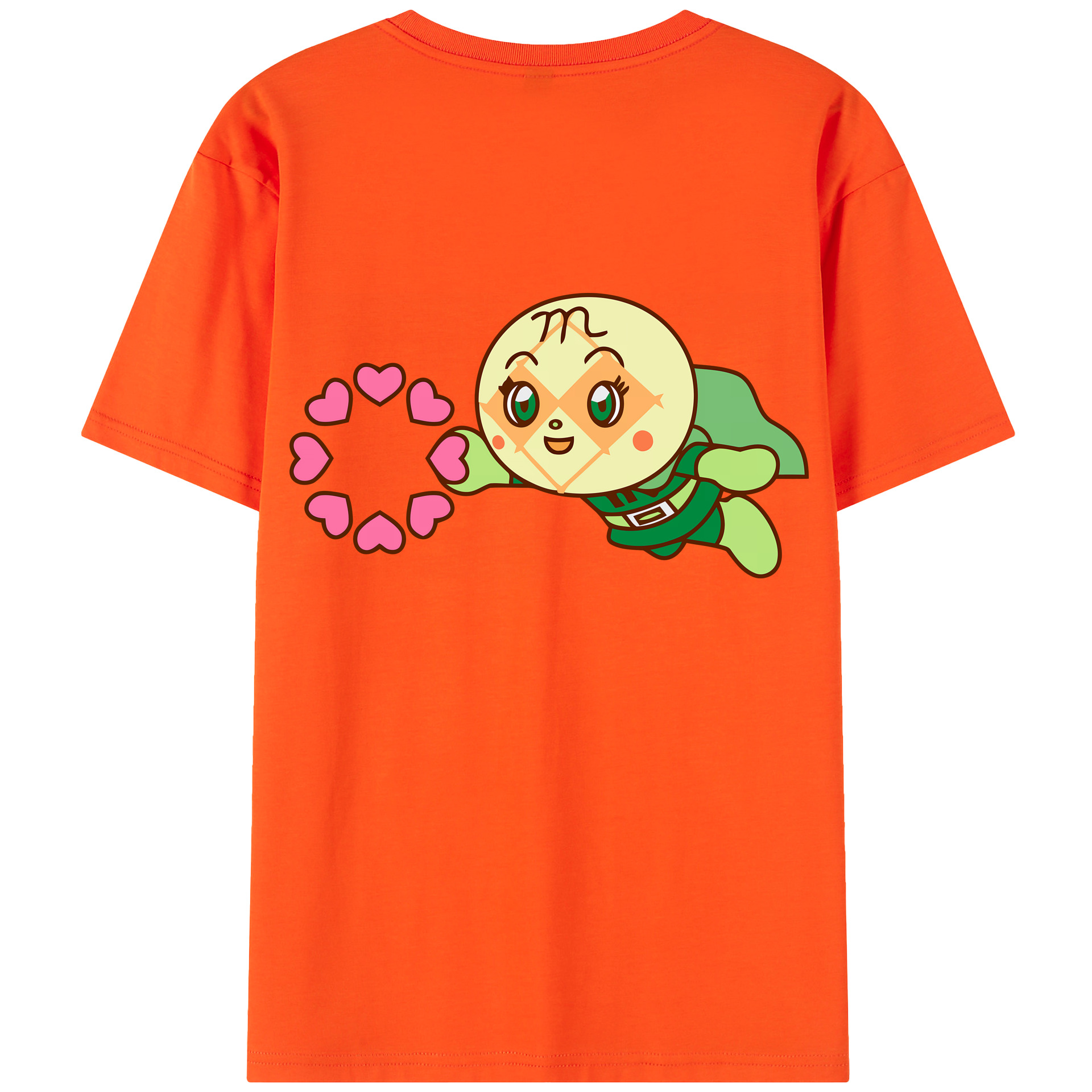 （画像用） アンパンマン Anpanman 綿100％半袖Tシャツ（背面プリント）