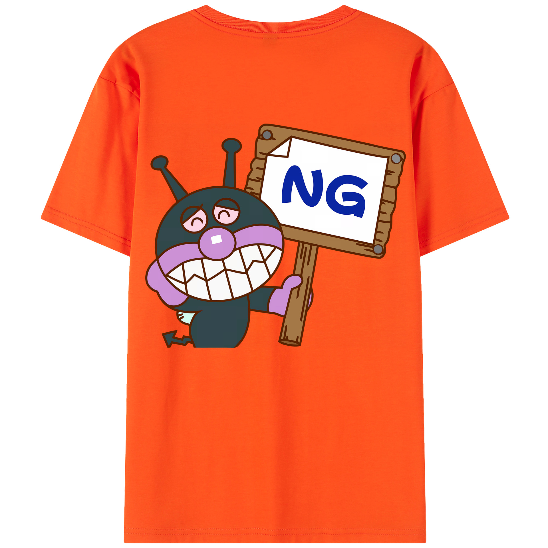 （画像用） アンパンマン Anpanman 綿100％半袖Tシャツ（背面プリント）