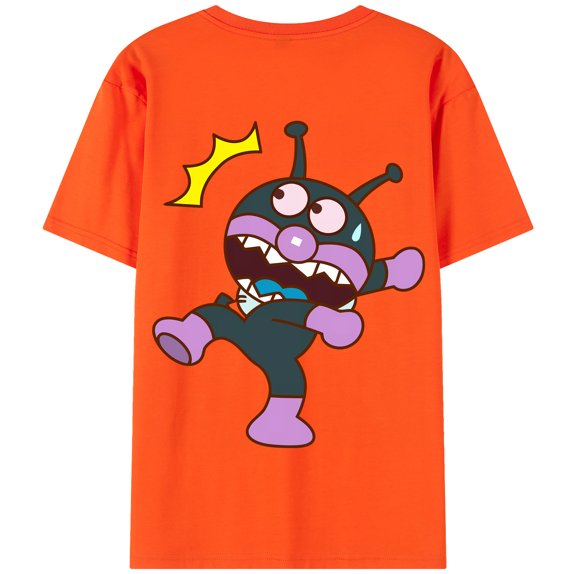 （画像用） アンパンマン Anpanman 綿100％半袖Tシャツ（背面プリント）