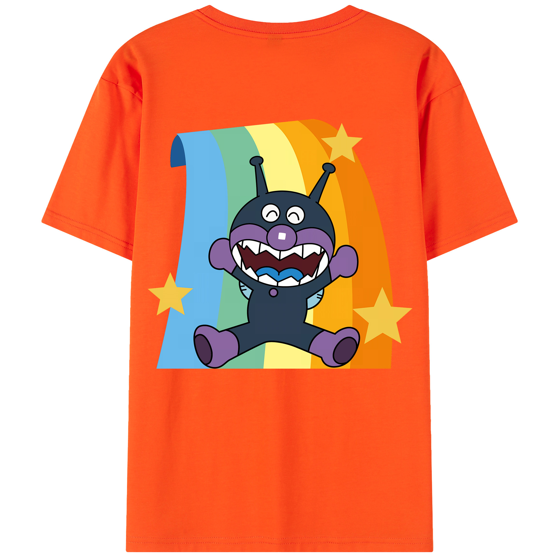 （画像用） アンパンマン Anpanman 綿100％半袖Tシャツ（背面プリント）