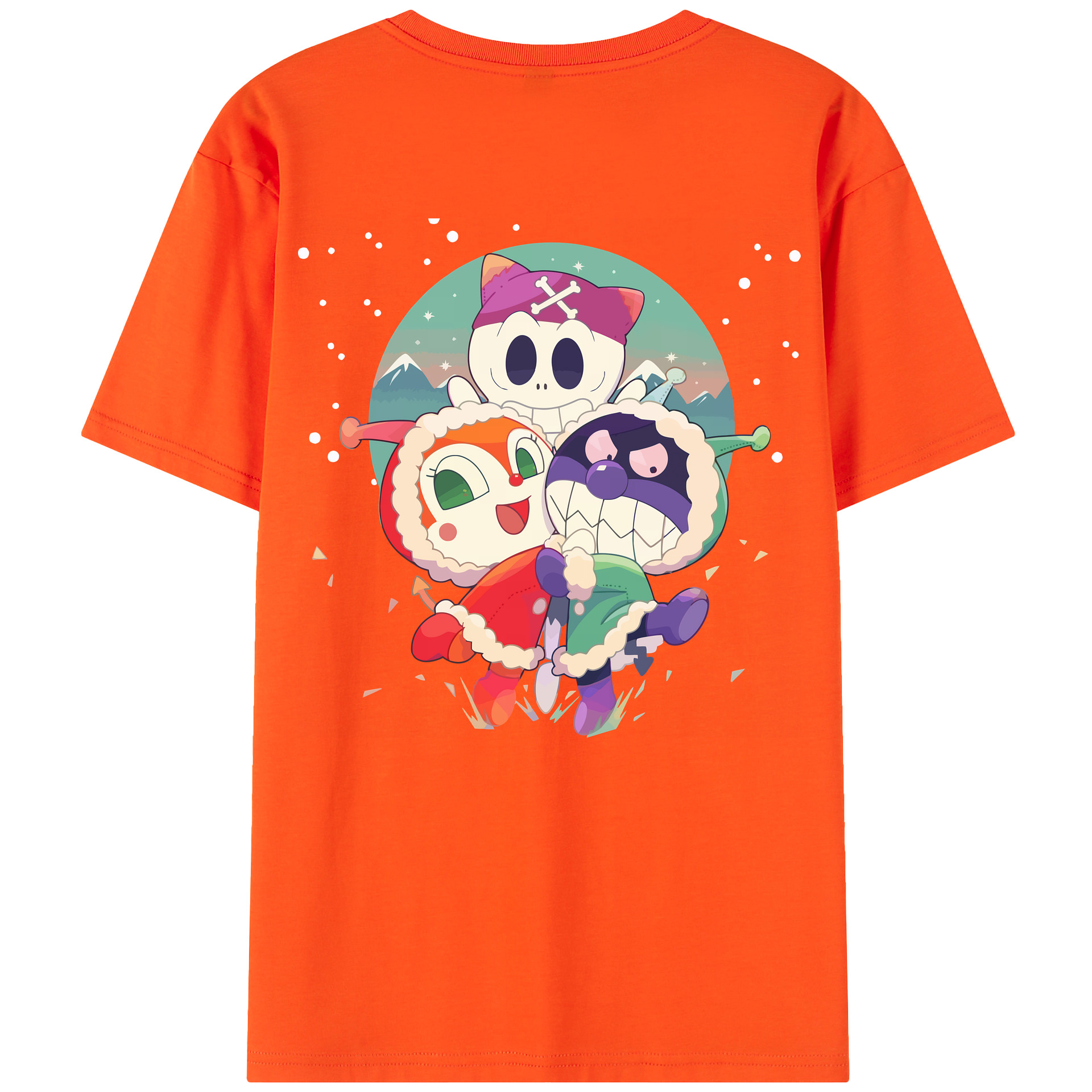 （画像用） アンパンマン Anpanman 綿100％半袖Tシャツ（背面プリント）