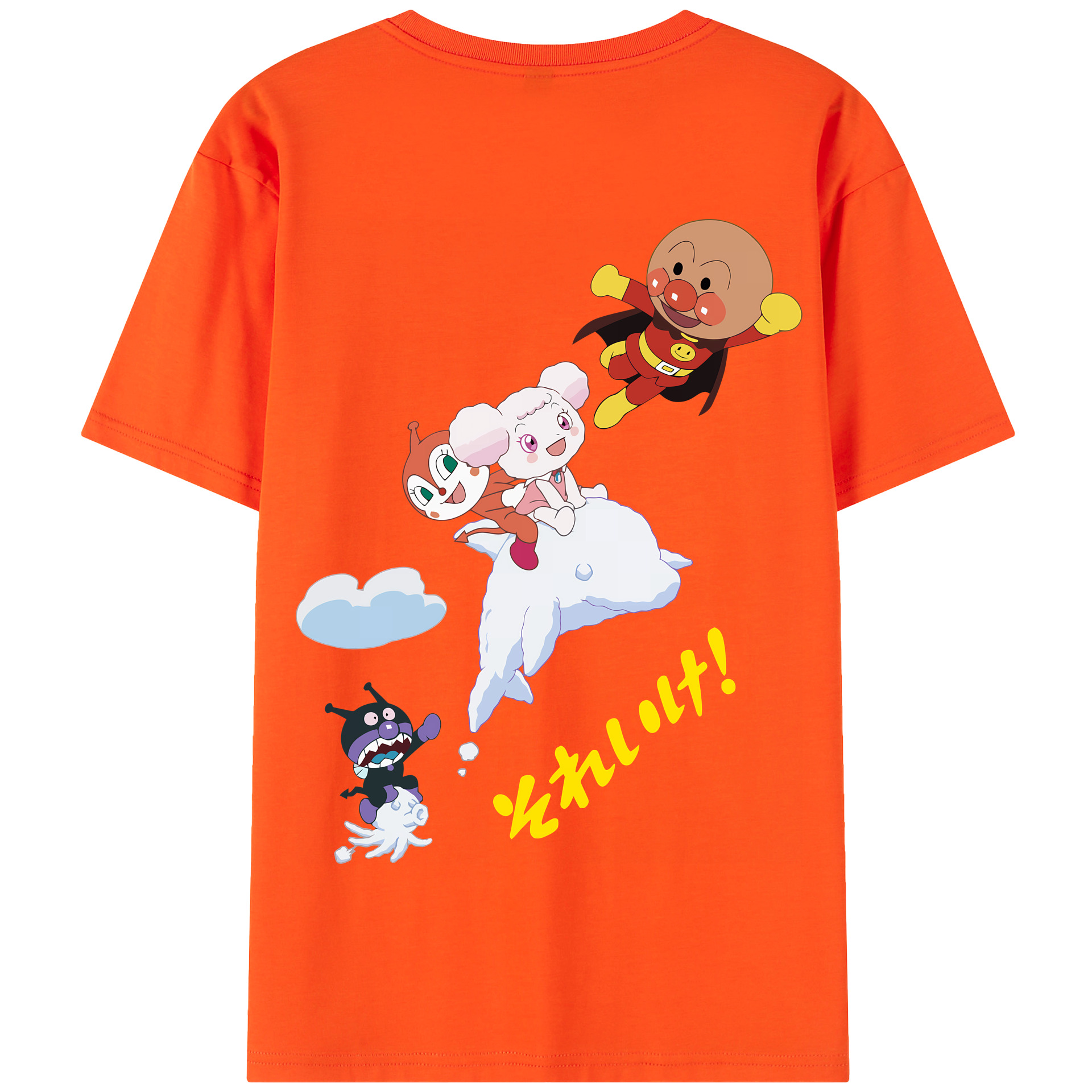 （画像用） アンパンマン Anpanman 綿100％半袖Tシャツ（背面プリント）