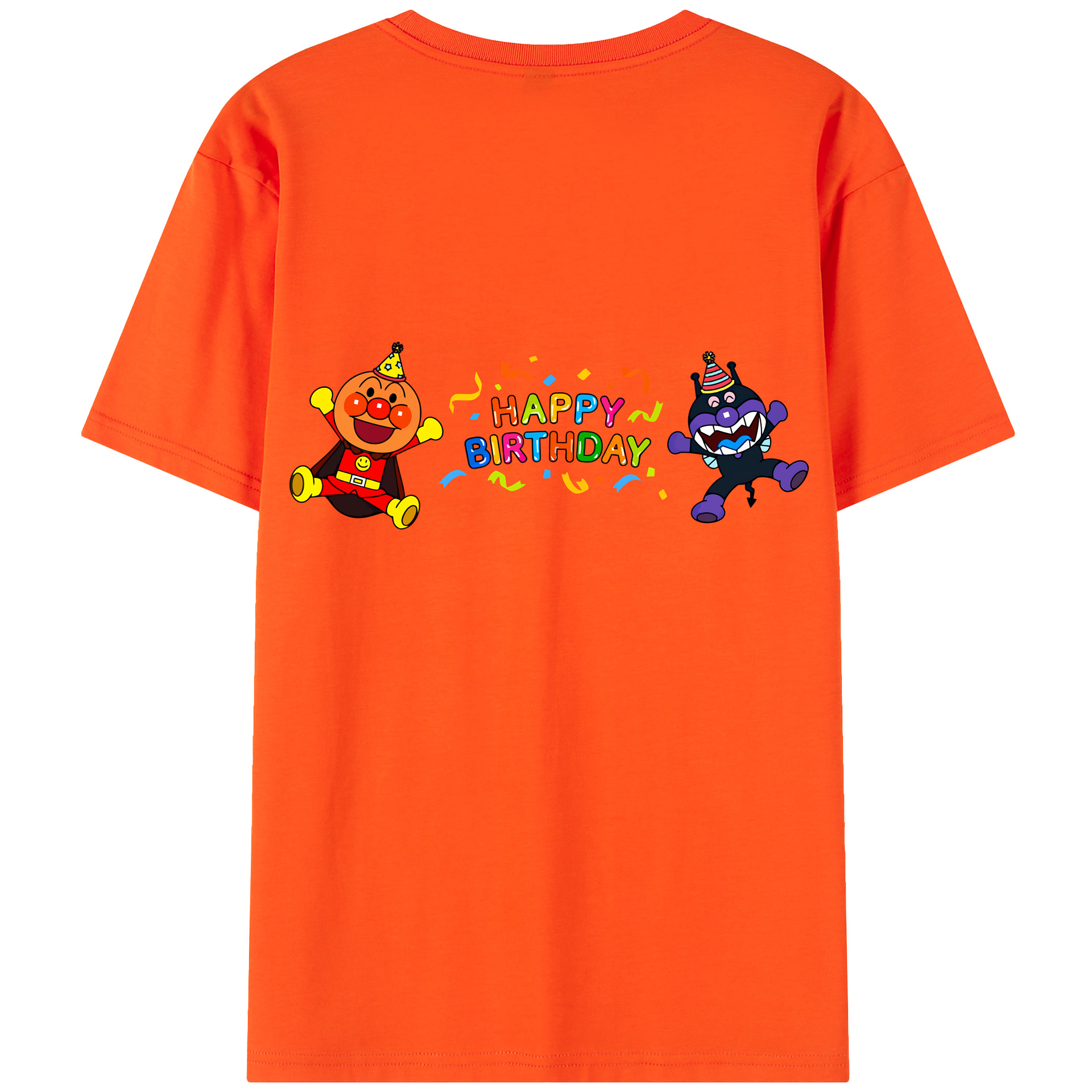 （画像用） アンパンマン Anpanman 綿100％半袖Tシャツ（背面プリント）