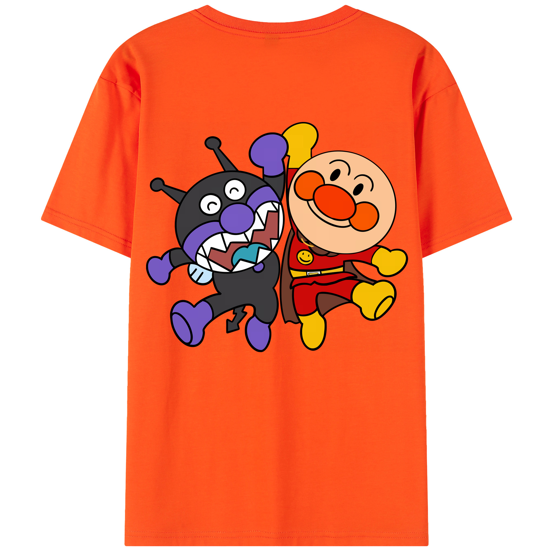 （画像用） アンパンマン Anpanman 綿100％半袖Tシャツ（背面プリント）
