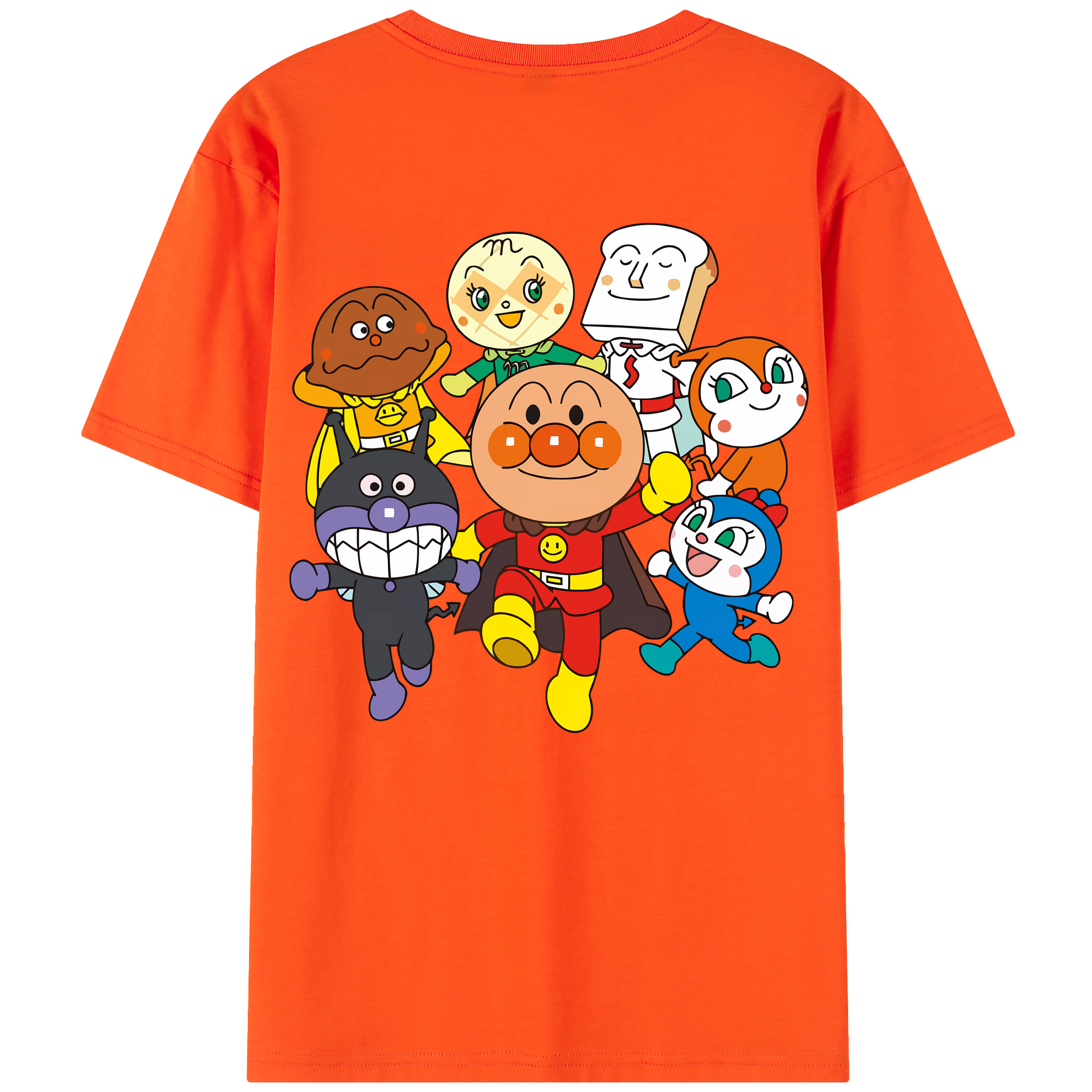 （画像用） アンパンマン Anpanman 綿100％半袖Tシャツ（背面プリント）