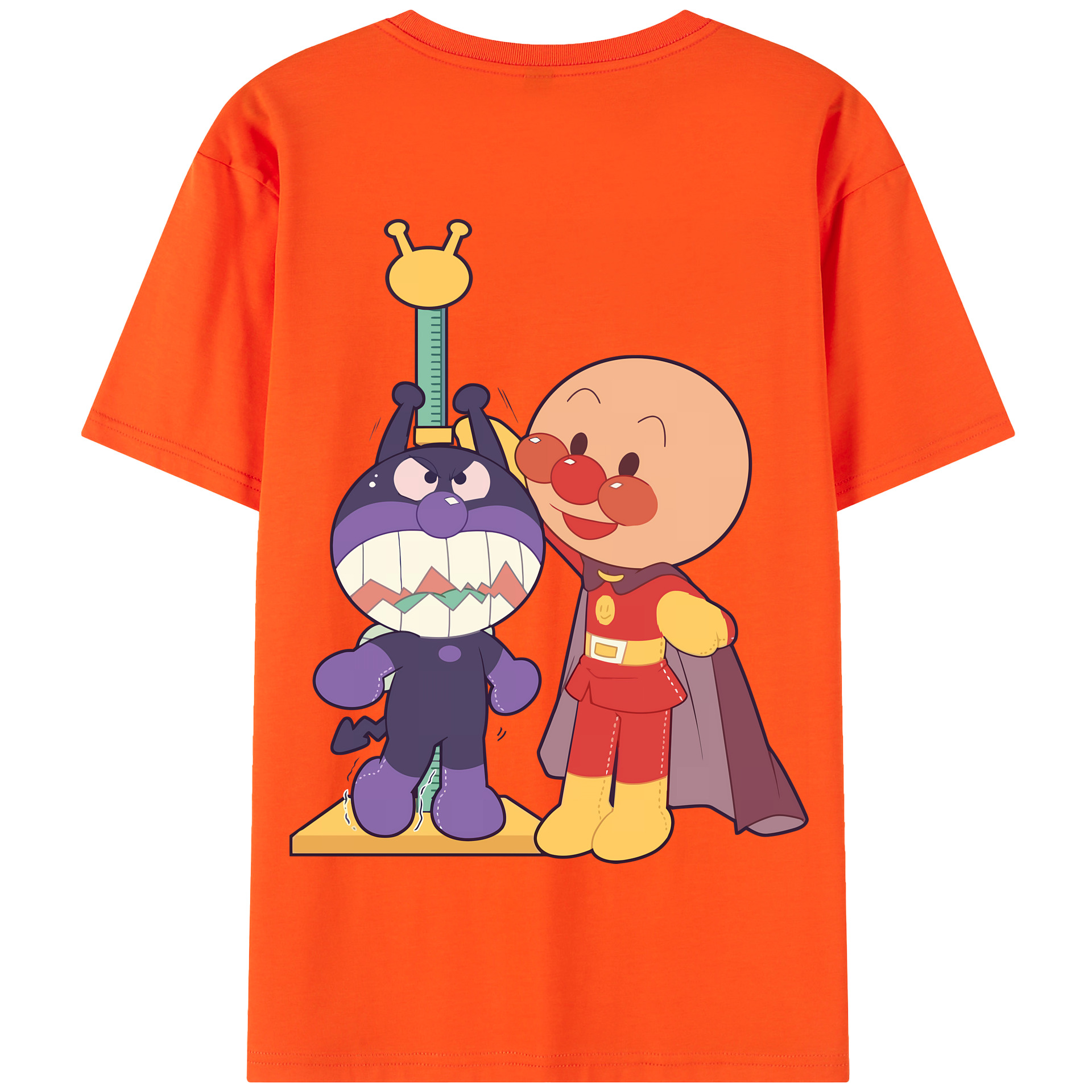 （画像用） アンパンマン Anpanman 綿100％半袖Tシャツ（背面プリント）