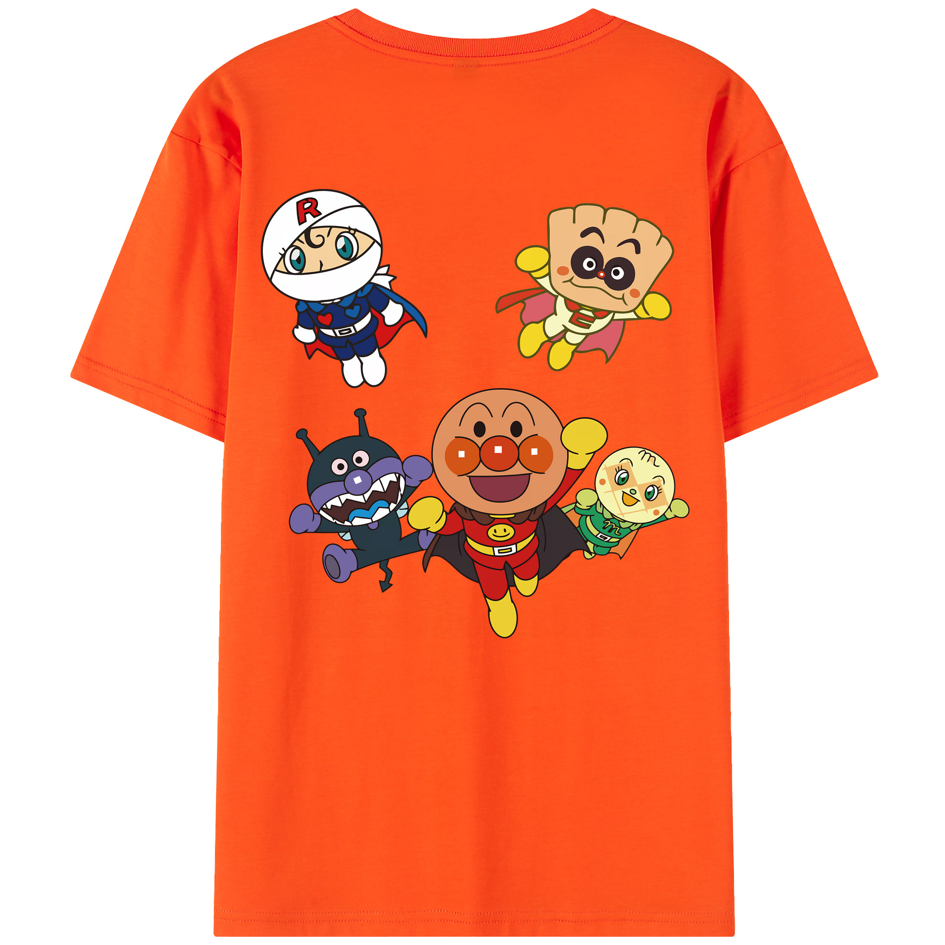 （画像用） アンパンマン Anpanman 綿100％半袖Tシャツ（背面プリント）