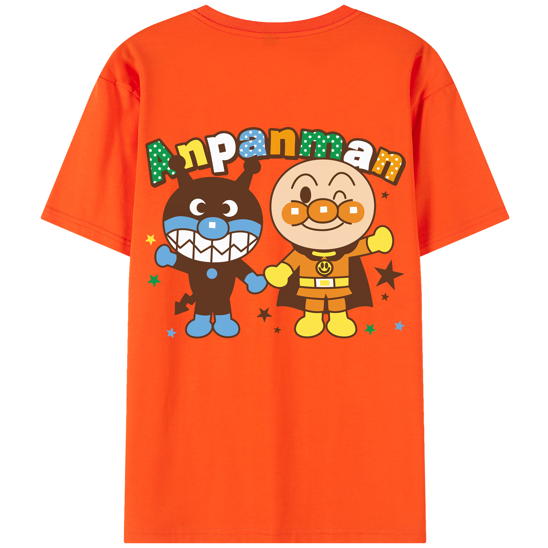 （画像用） アンパンマン Anpanman 綿100％半袖Tシャツ（背面プリント）