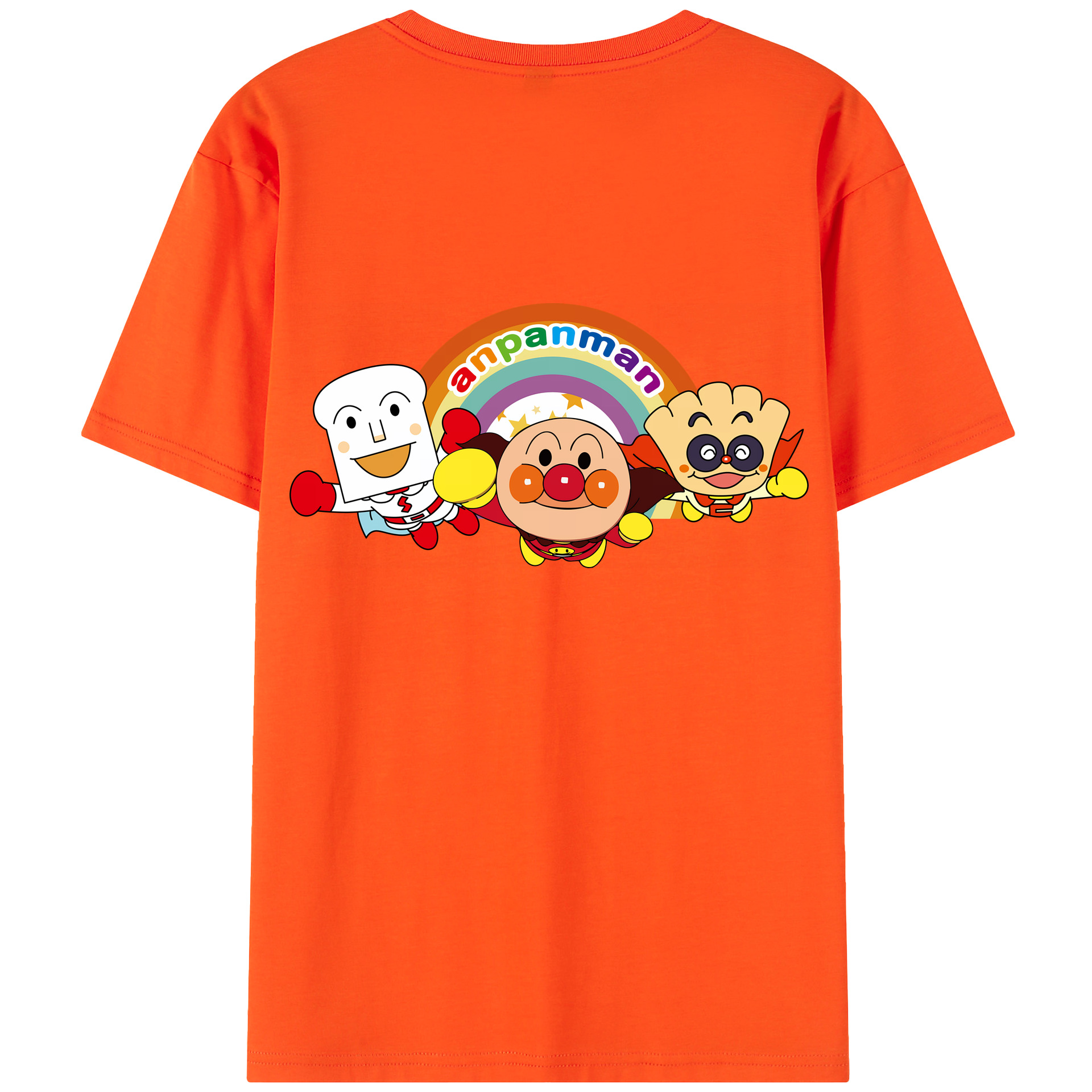 （画像用） アンパンマン Anpanman 綿100％半袖Tシャツ（背面プリント）