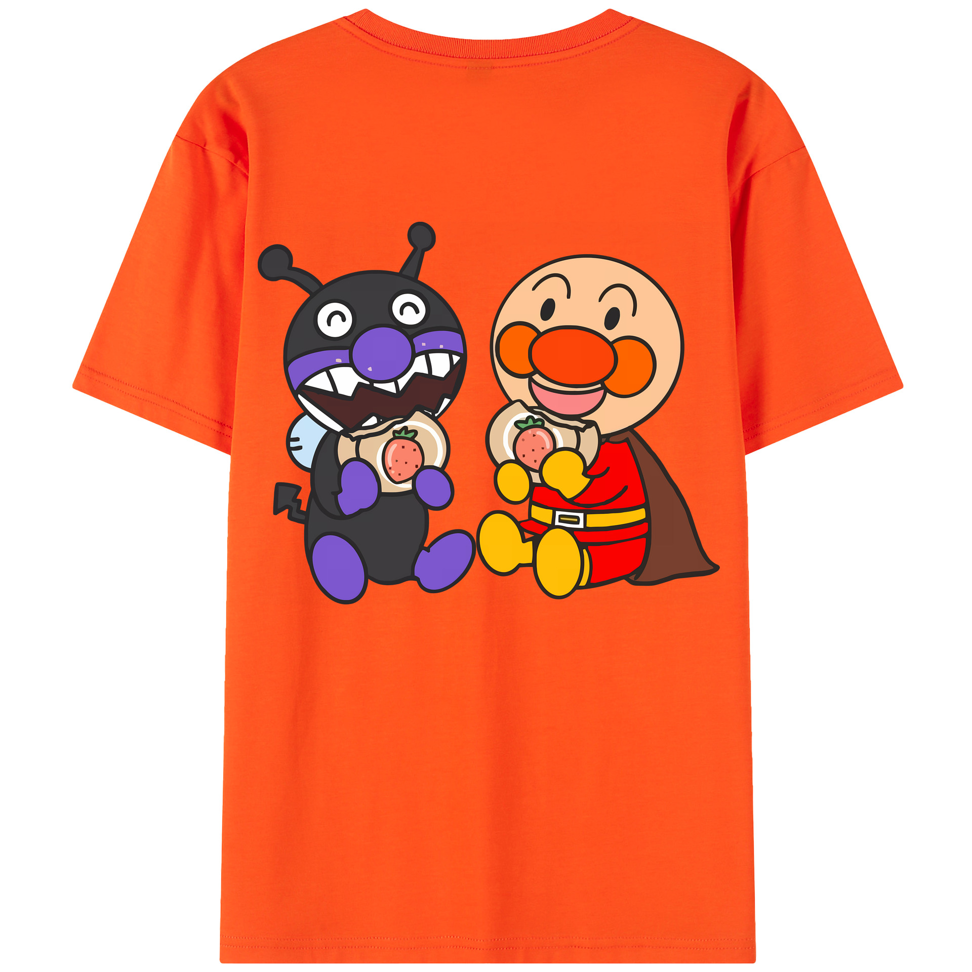 （画像用） アンパンマン Anpanman 綿100％半袖Tシャツ（背面プリント）