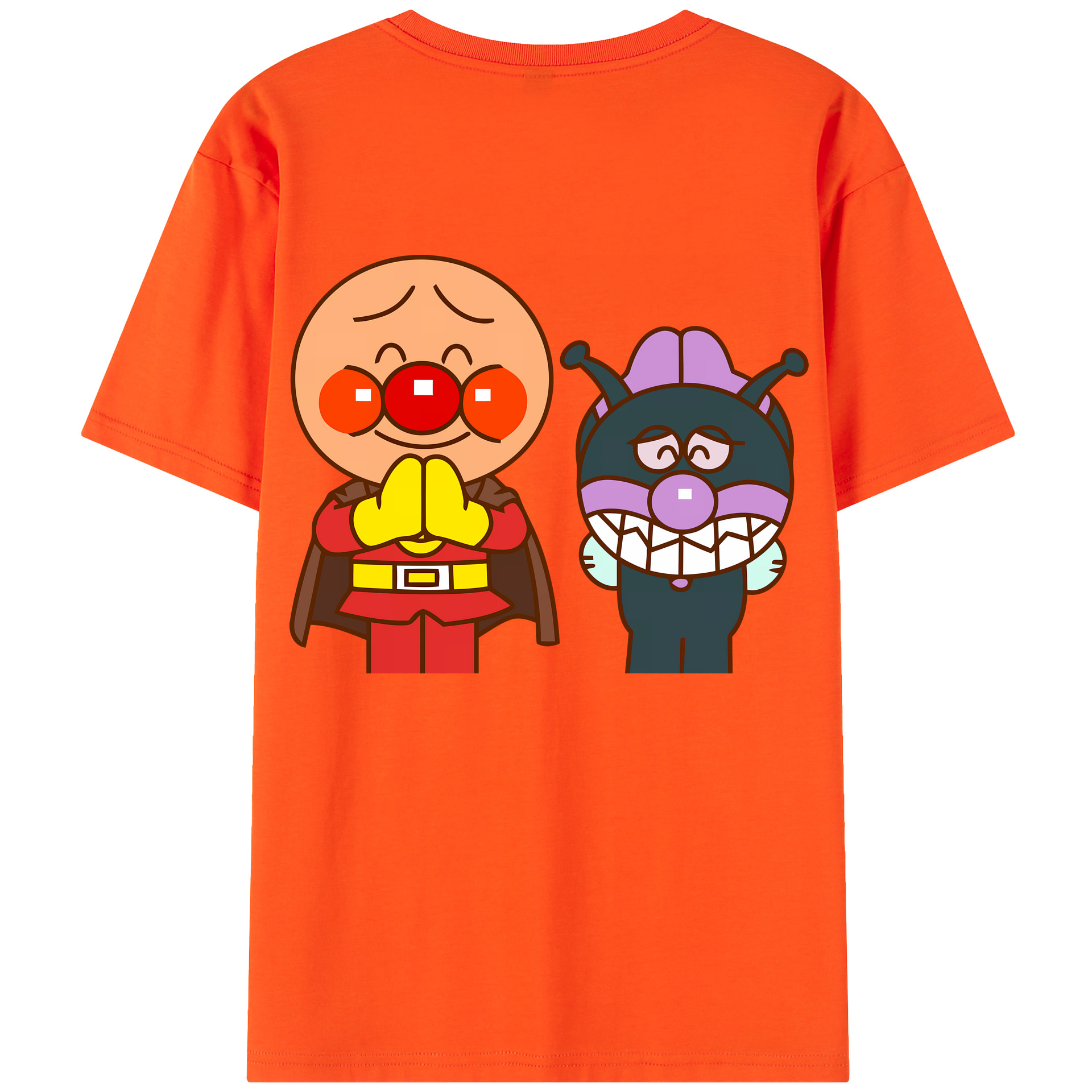 （画像用） アンパンマン Anpanman 綿100％半袖Tシャツ（背面プリント）