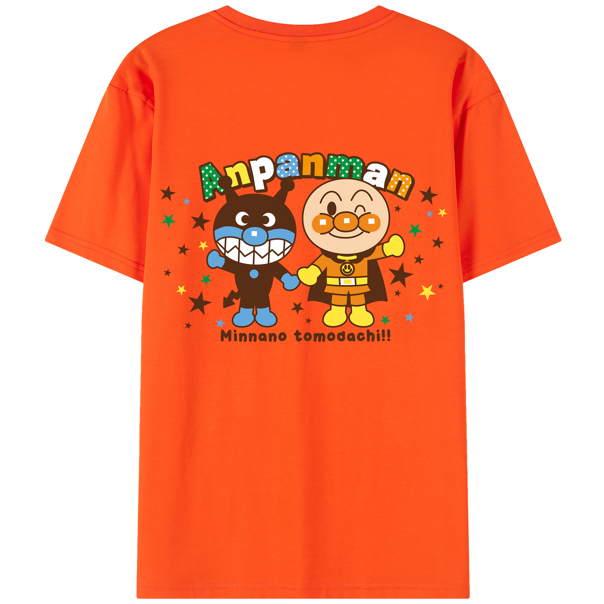 （画像用） アンパンマン Anpanman 綿100％半袖Tシャツ（背面プリント）