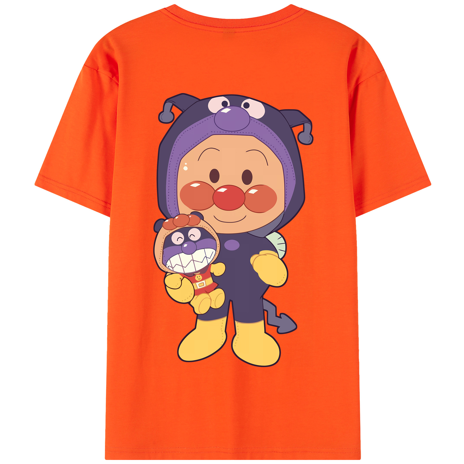 （画像用） アンパンマン Anpanman 綿100％半袖Tシャツ（背面プリント）