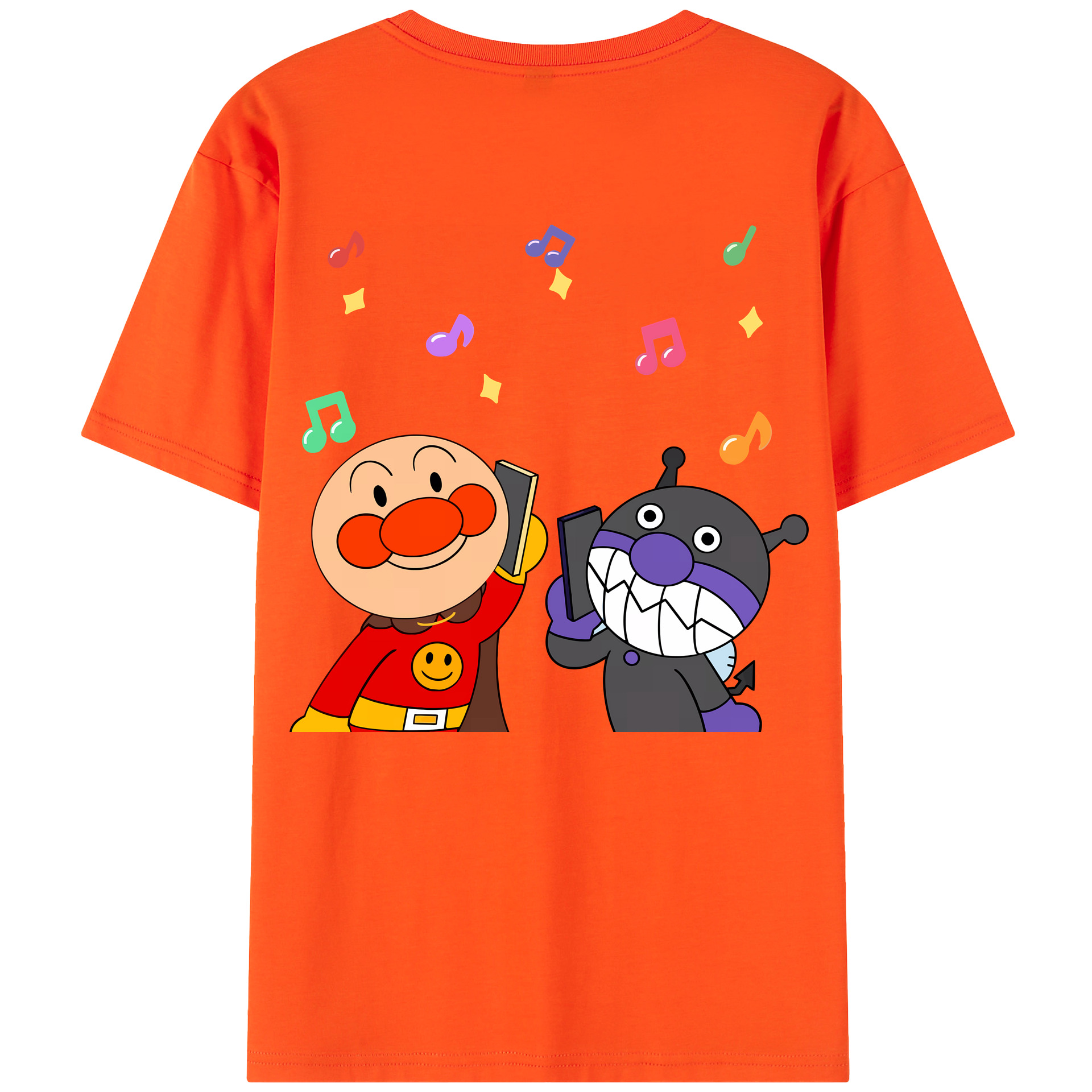 （画像用） アンパンマン Anpanman 綿100％半袖Tシャツ（背面プリント）