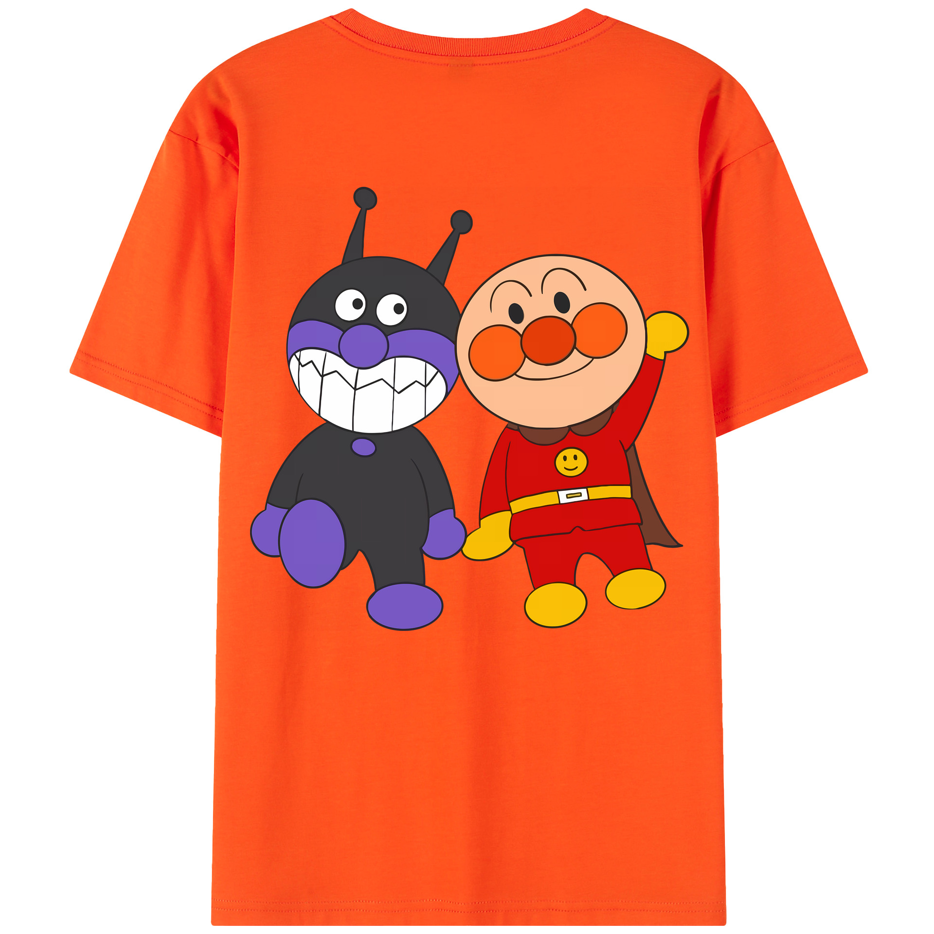 （画像用） アンパンマン Anpanman 綿100％半袖Tシャツ（背面プリント）