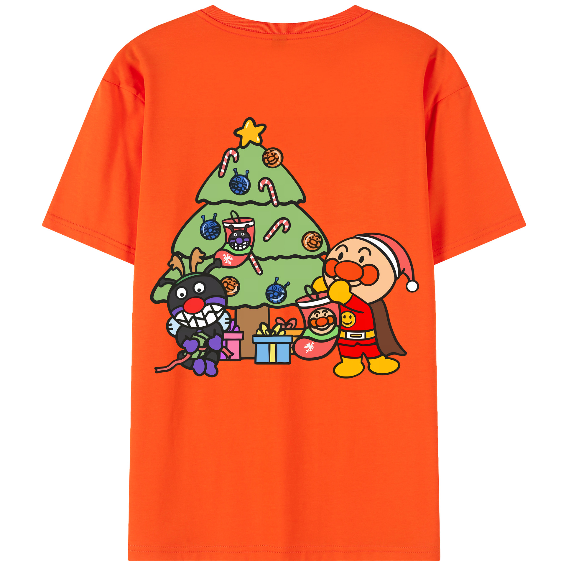 （画像用） アンパンマン Anpanman 綿100％半袖Tシャツ（背面プリント）
