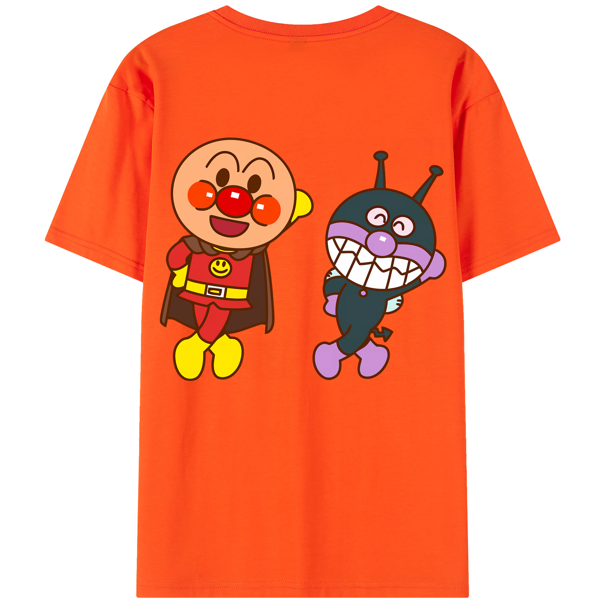 （画像用） アンパンマン Anpanman 綿100％半袖Tシャツ（背面プリント）