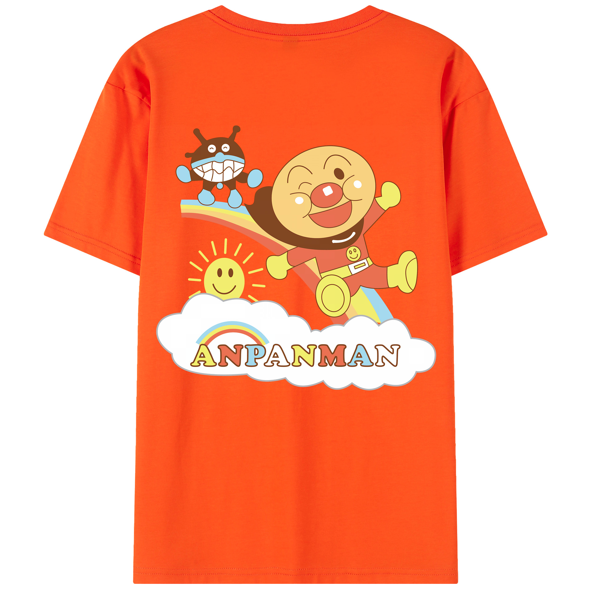 （画像用） アンパンマン Anpanman 綿100％半袖Tシャツ（背面プリント）