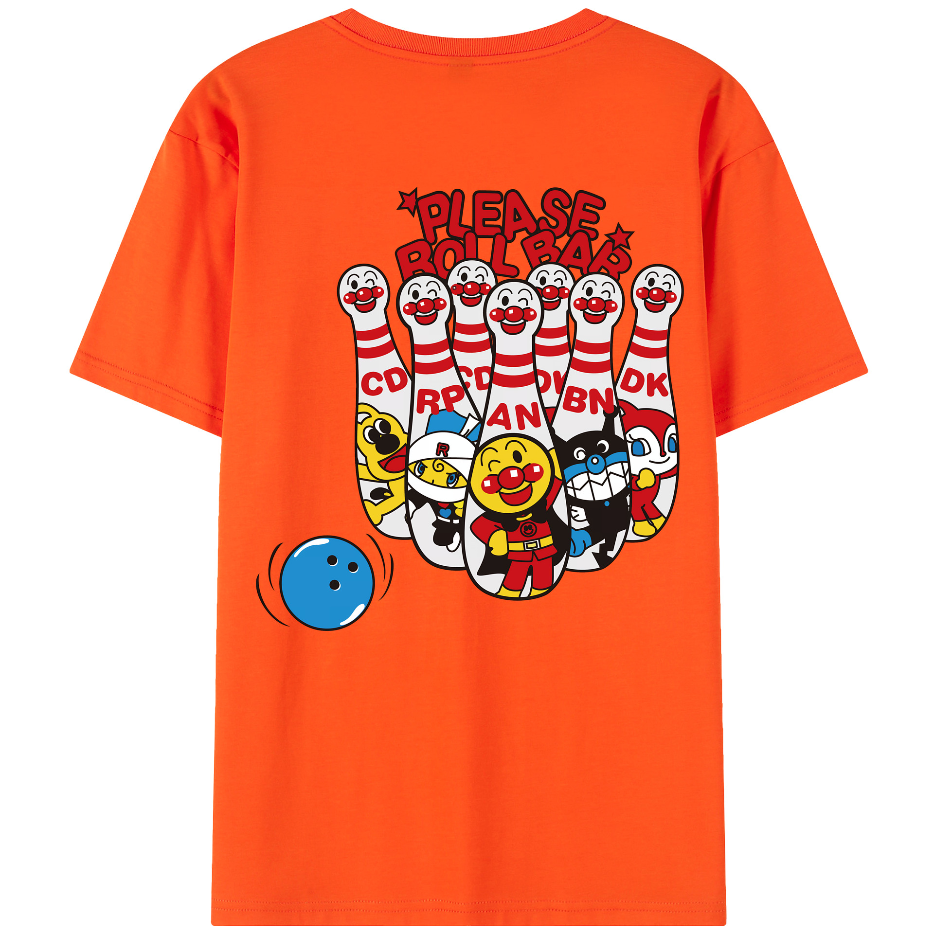 （画像用） アンパンマン Anpanman 綿100％半袖Tシャツ（背面プリント）