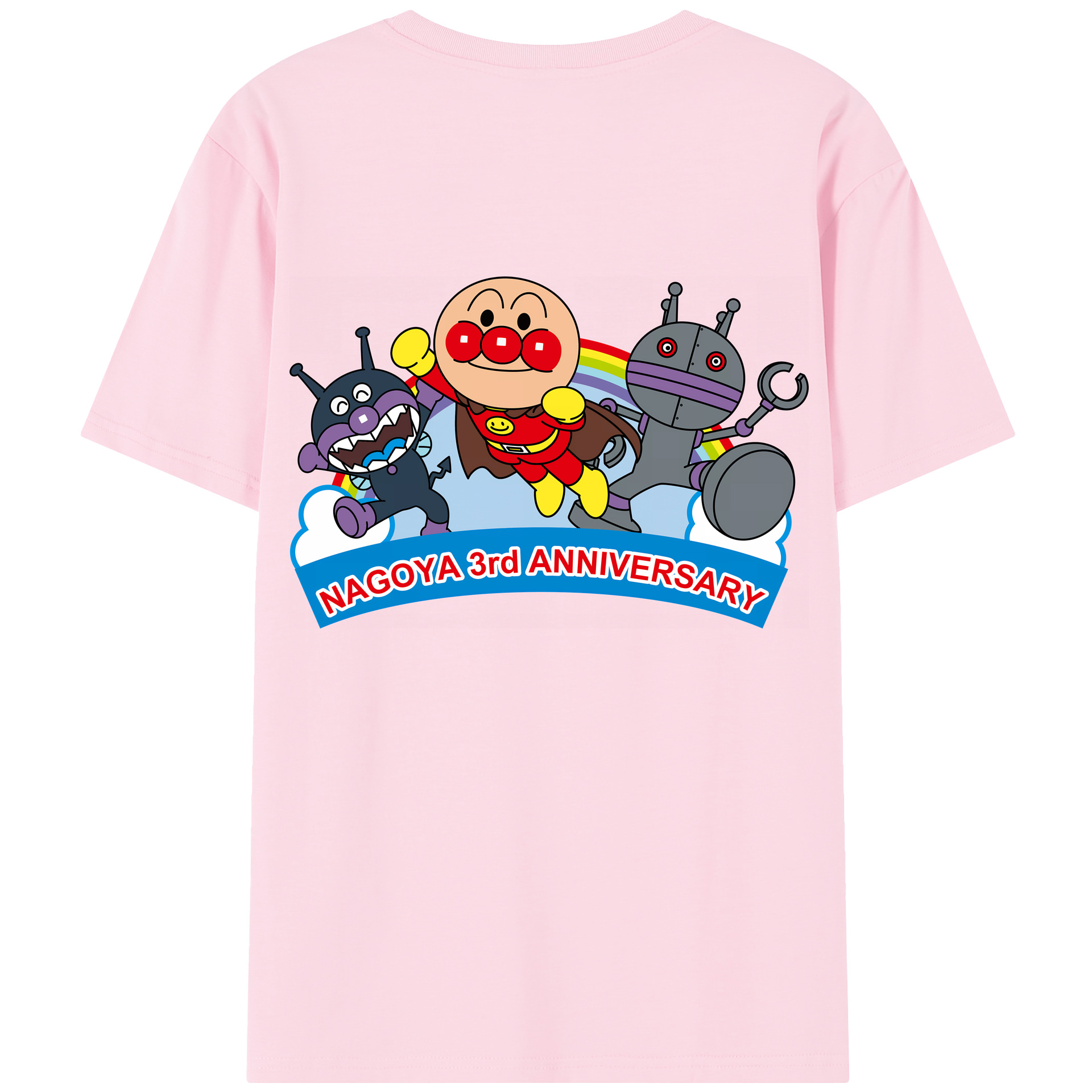 （画像用） アンパンマン Anpanman 綿100％半袖Tシャツ（背面プリント）