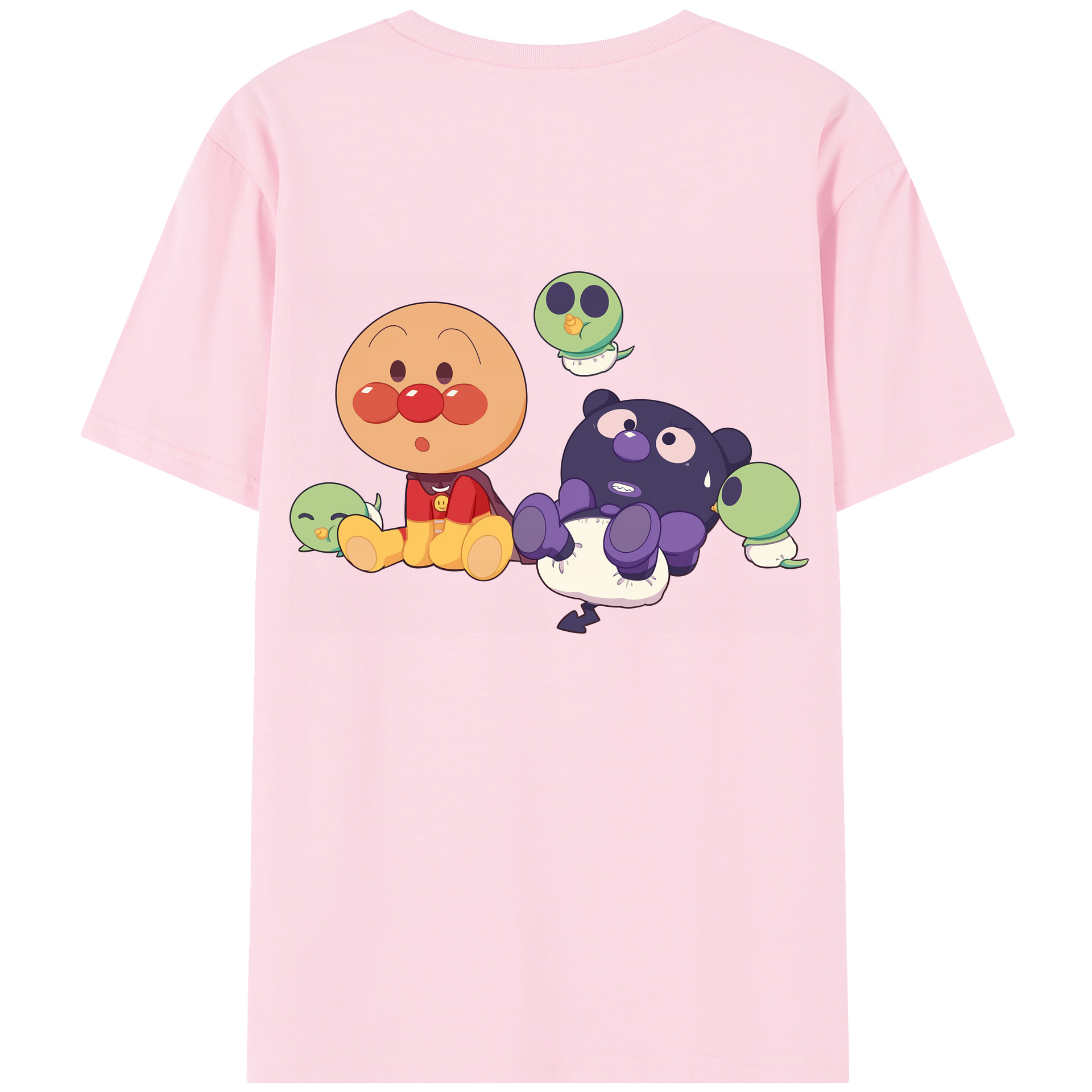 （画像用） アンパンマン Anpanman 綿100％半袖Tシャツ（背面プリント）