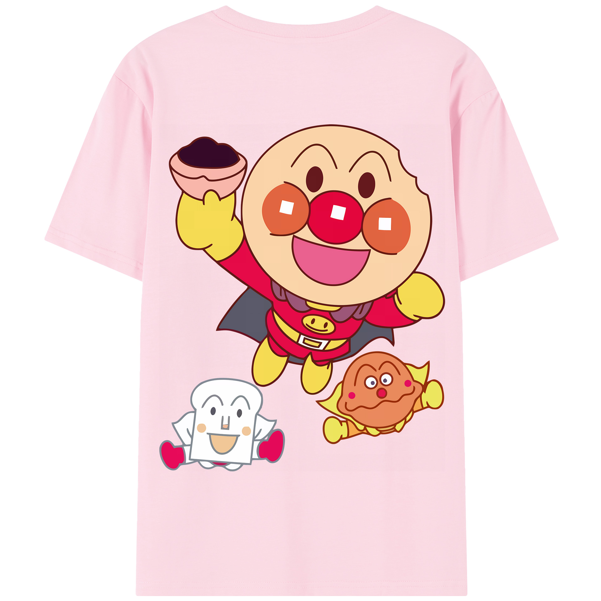 （画像用） アンパンマン Anpanman 綿100％半袖Tシャツ（背面プリント）