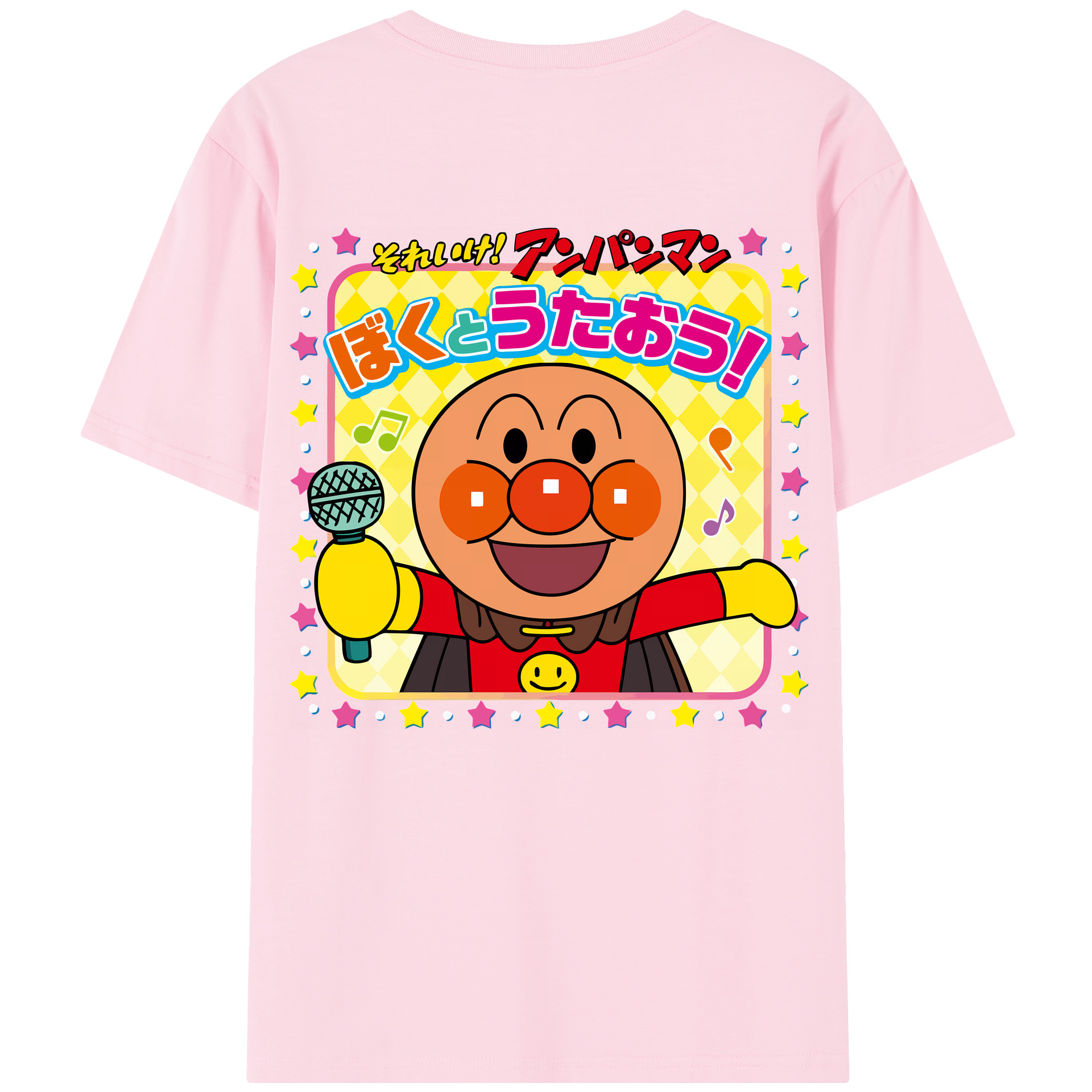 （画像用） アンパンマン Anpanman 綿100％半袖Tシャツ（背面プリント）