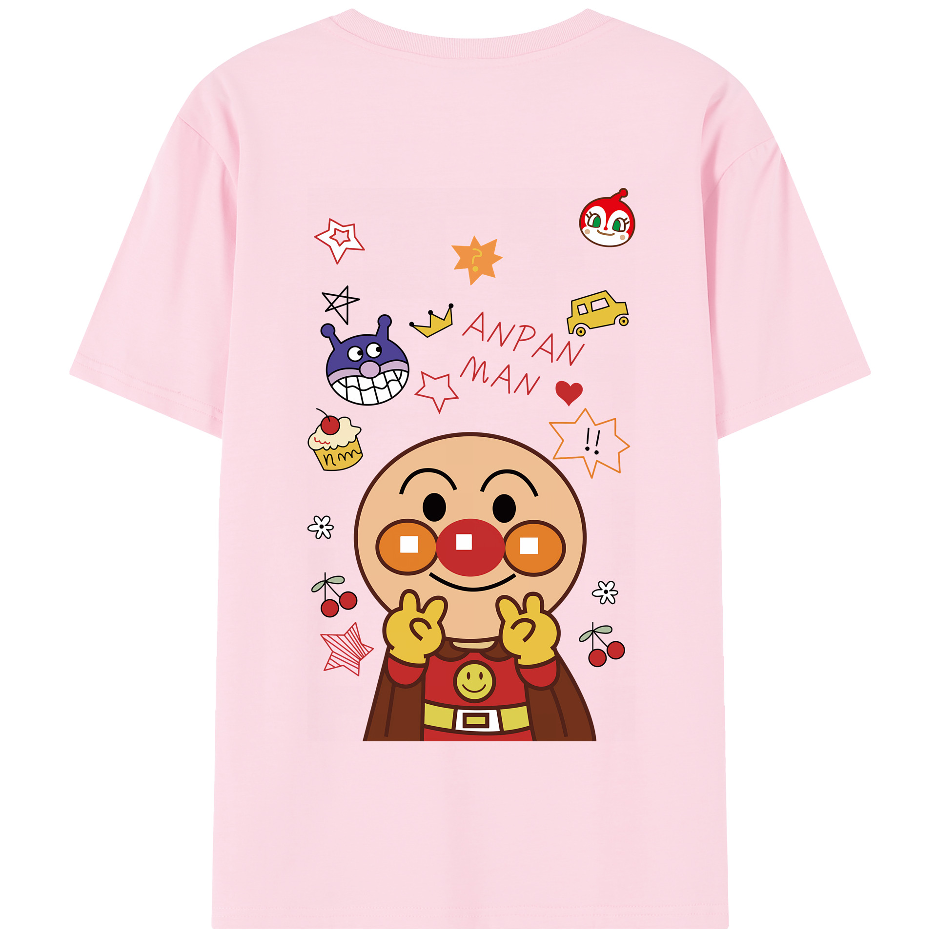 （画像用） アンパンマン Anpanman 綿100％半袖Tシャツ（背面プリント）