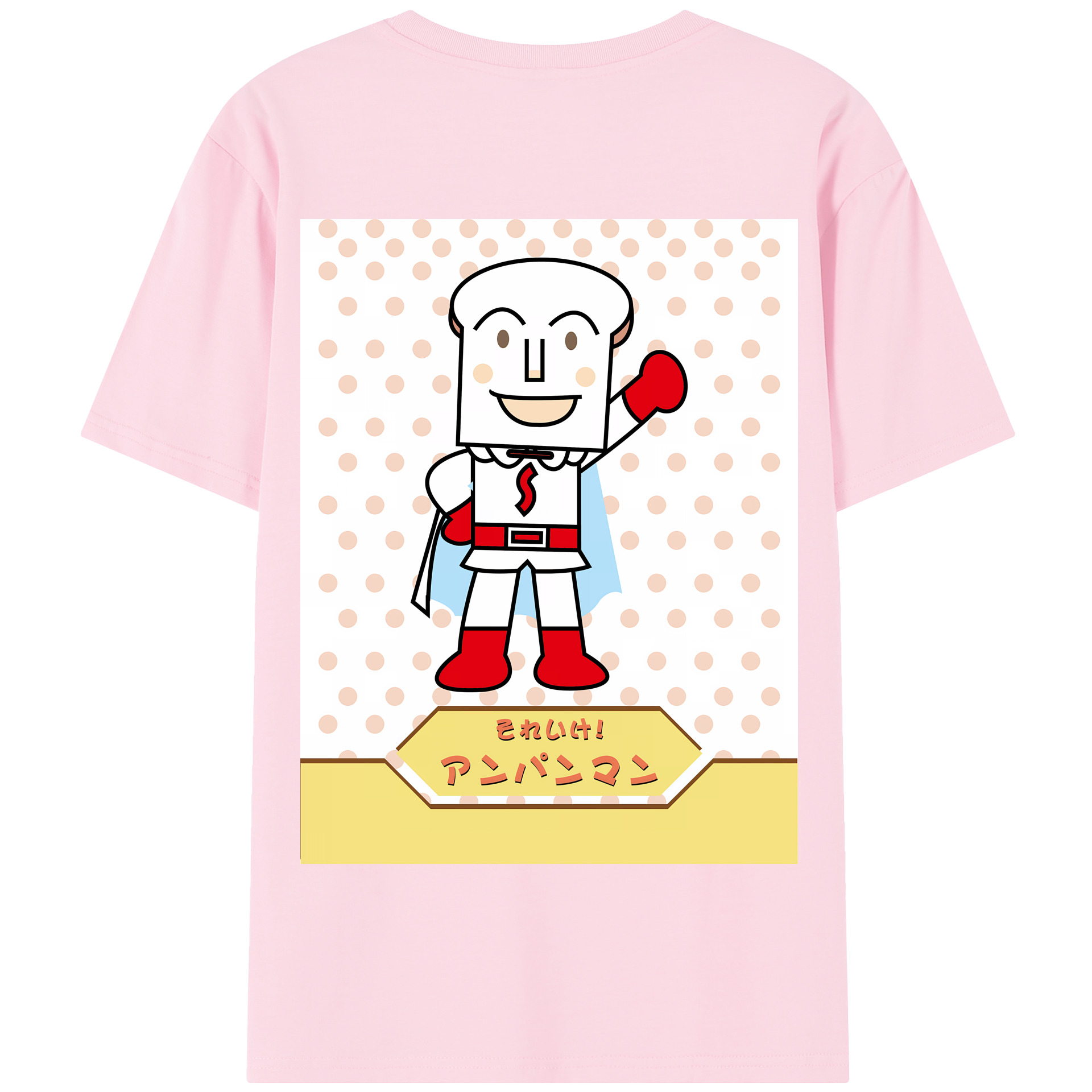 （画像用） アンパンマン Anpanman 綿100％半袖Tシャツ（背面プリント）