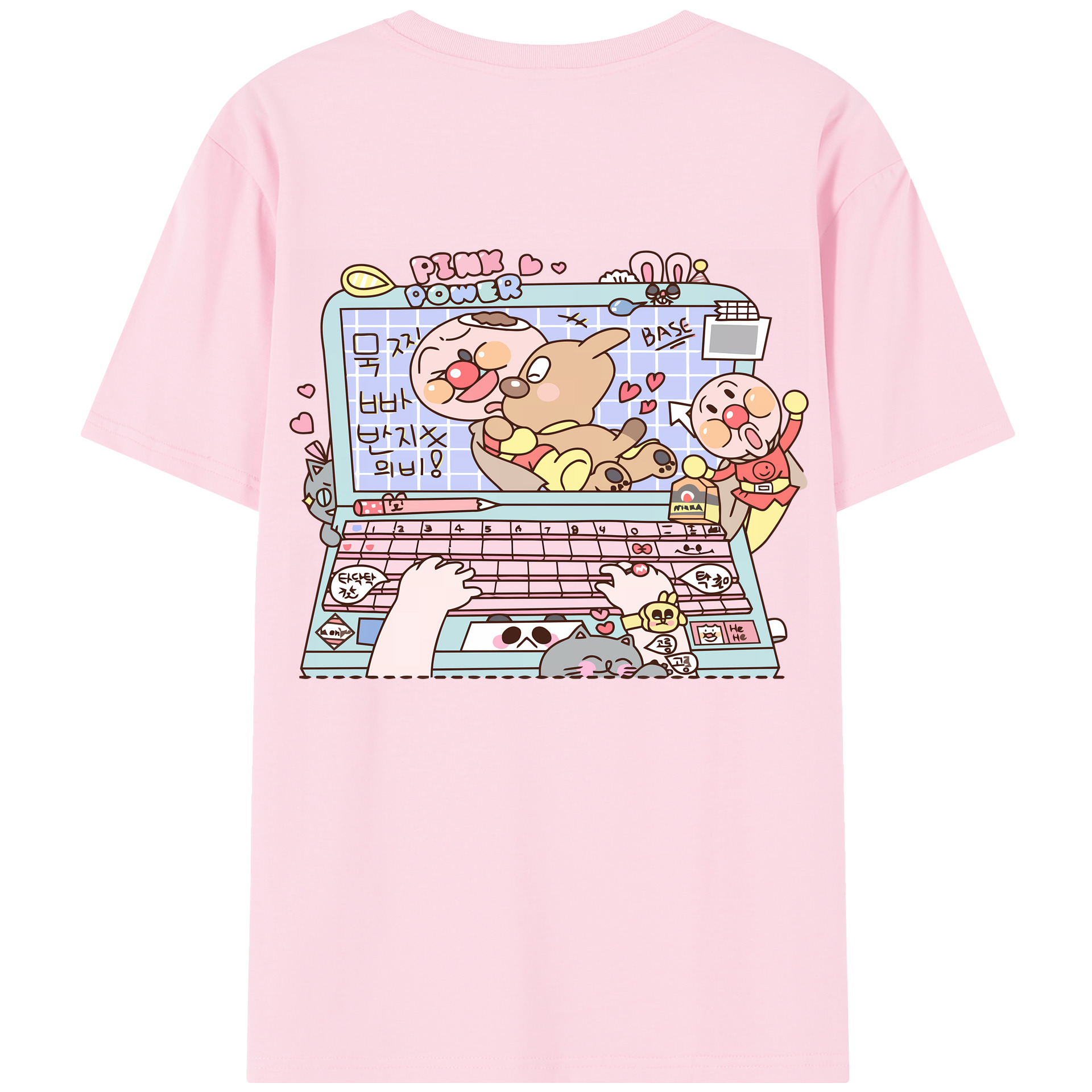 （画像用） アンパンマン Anpanman 綿100％半袖Tシャツ（背面プリント）